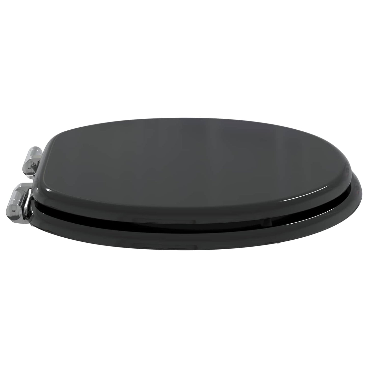 Soft-Close Toilet Seat Schwarz 44 x 38 cm MDF-Platte