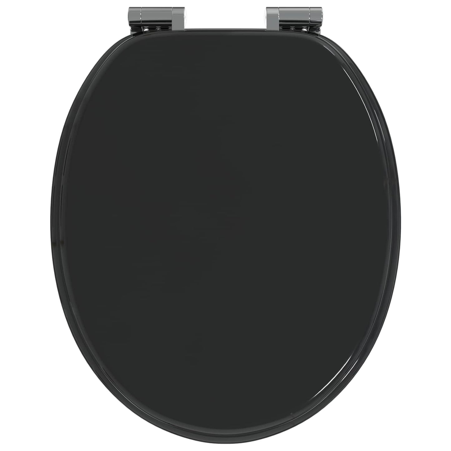 Soft-Close Toilet Seat Schwarz 44 x 38 cm MDF-Platte