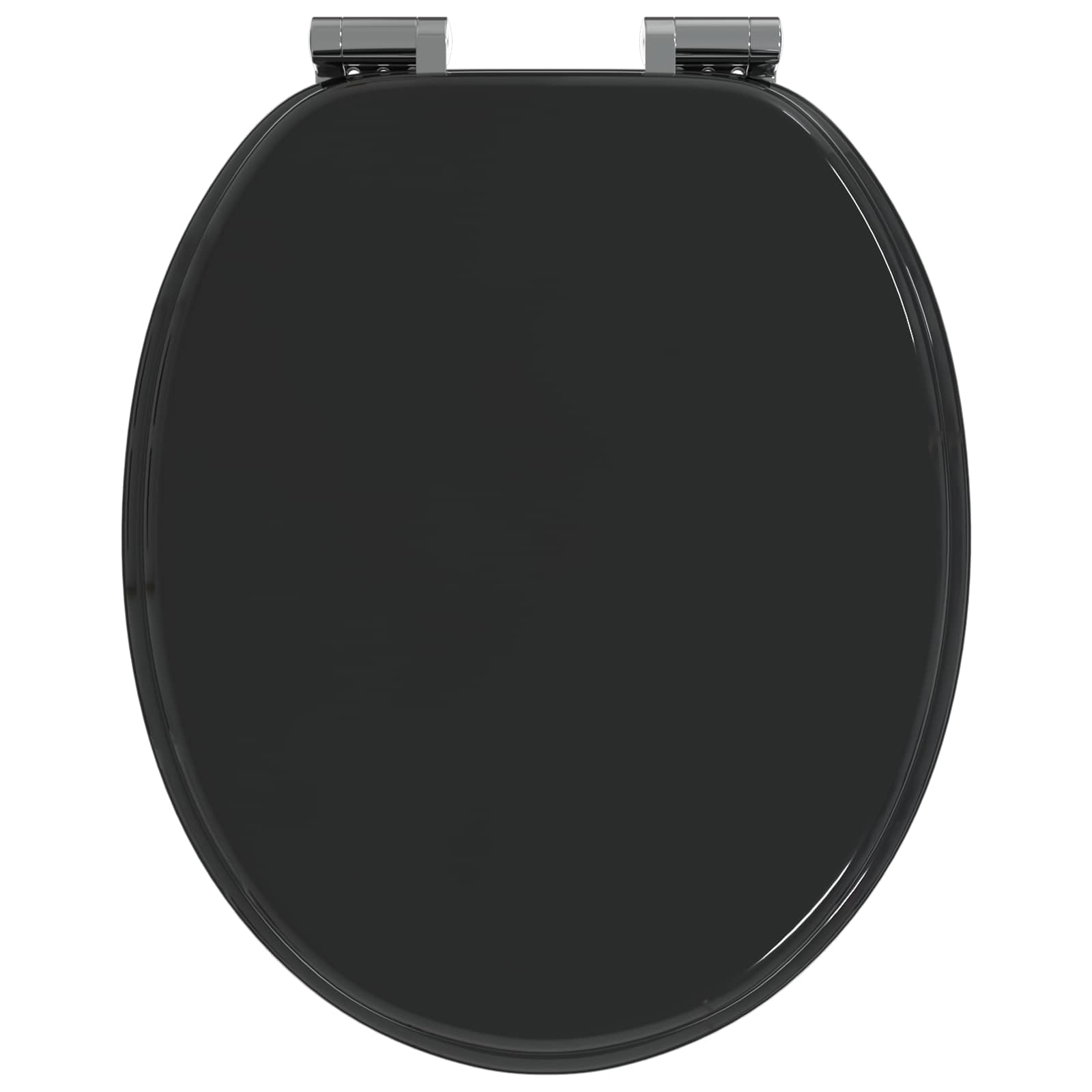 Soft-Close Toilet Seat Schwarz 44 x 38 cm MDF-Platte