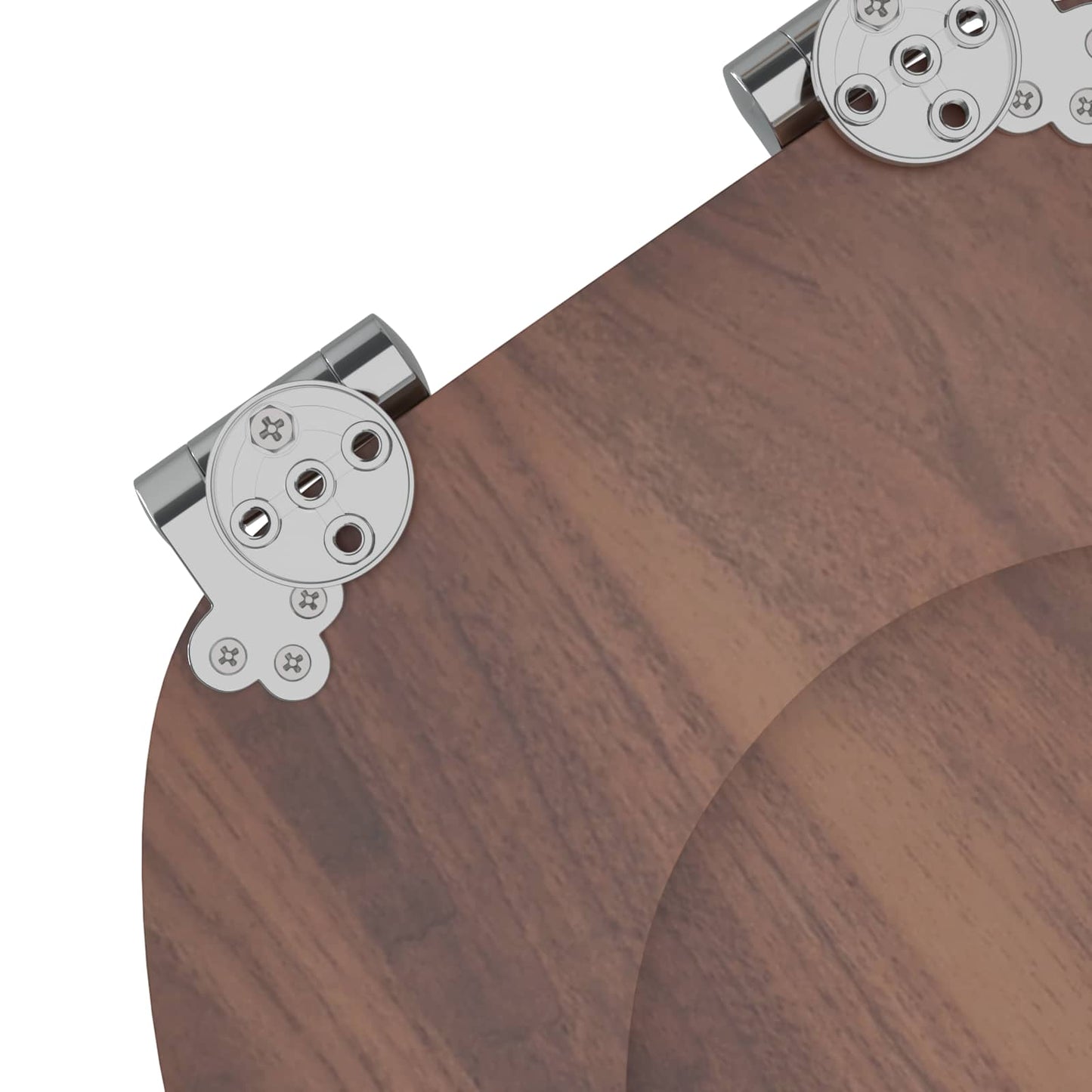 Soft-Close Toilet Seat Braun 44 x 38 cm MDF-Platte