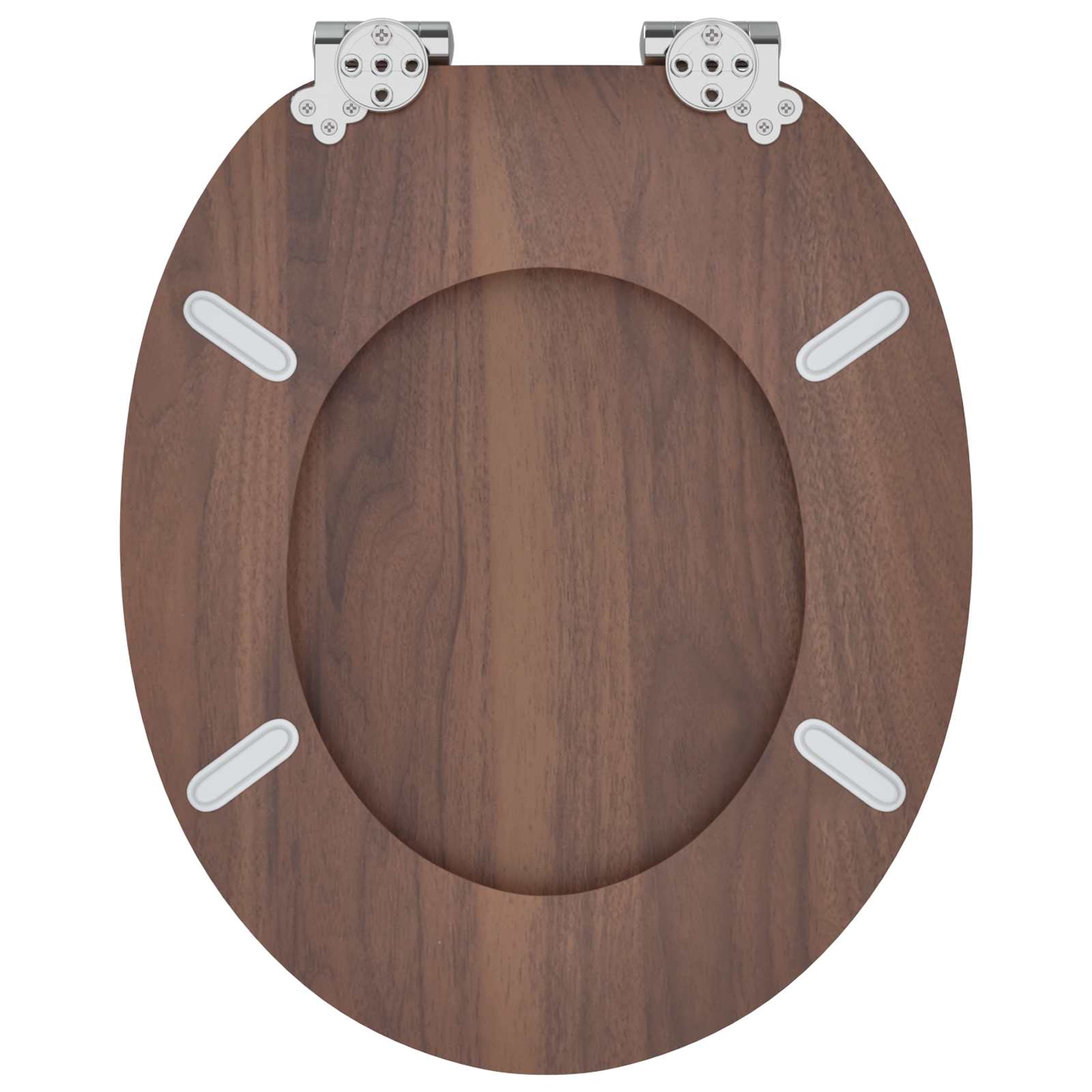 Soft-Close Toilet Seat Braun 44 x 38 cm MDF-Platte