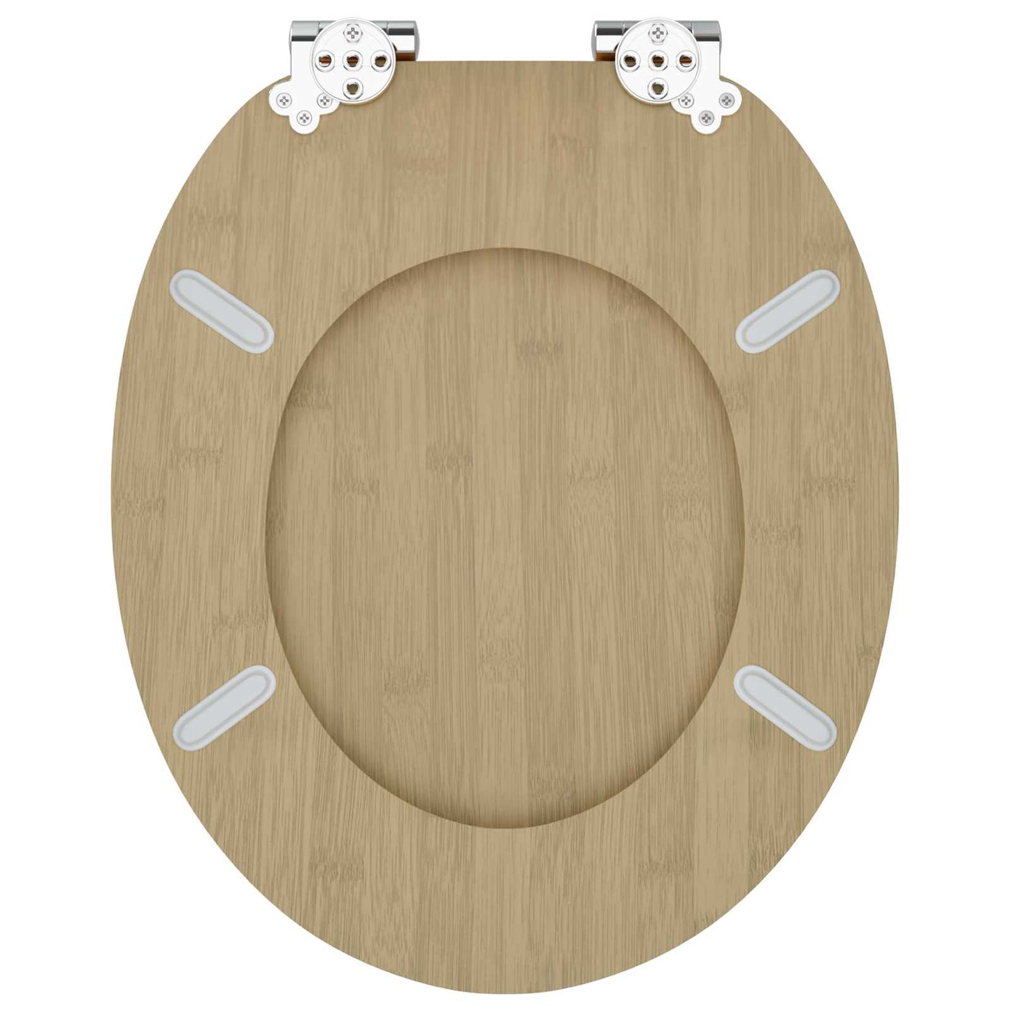 Soft-Close Toilet Seat Heller Bambusfarbton 44 x 38 cm