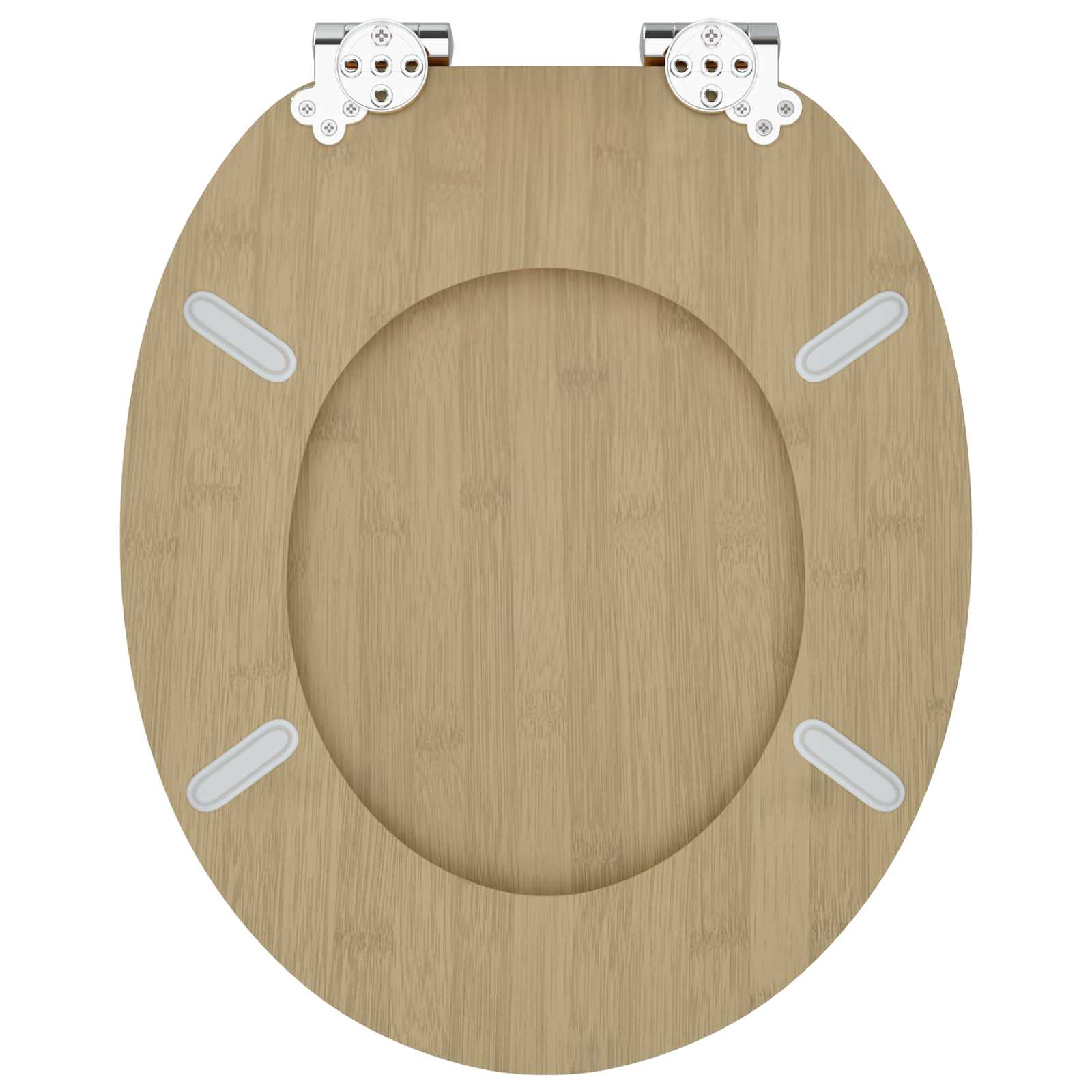 Soft-Close Toilet Seat Heller Bambusfarbton 44 x 38 cm