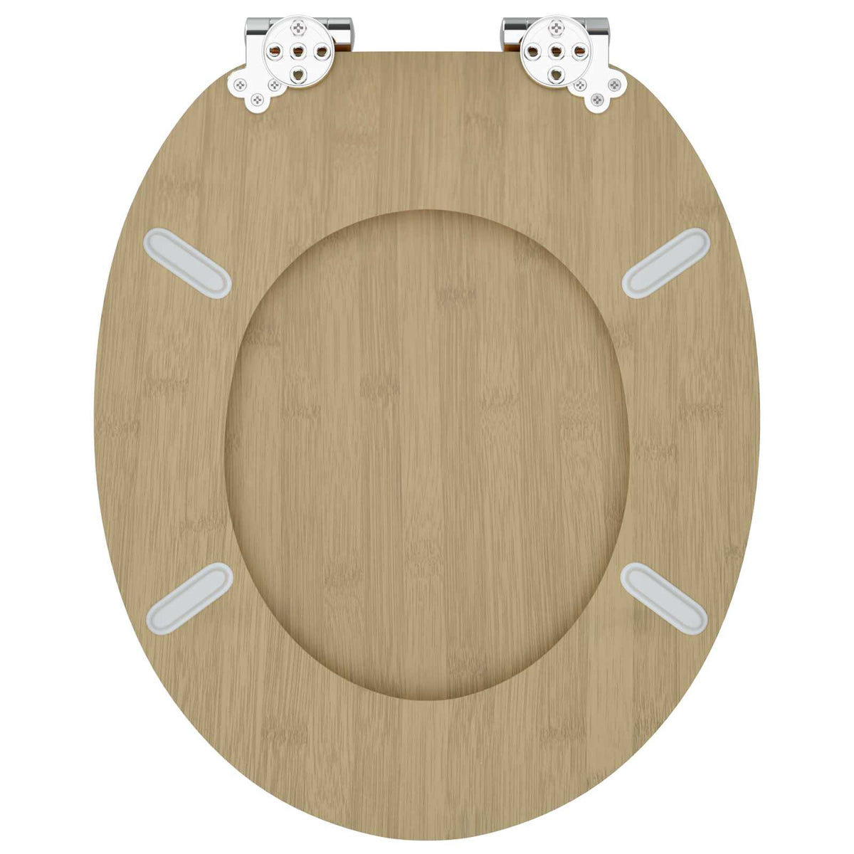 Toilettensitz Heller Bambusfarbton 44 x 38 cm Holzwerkstoff