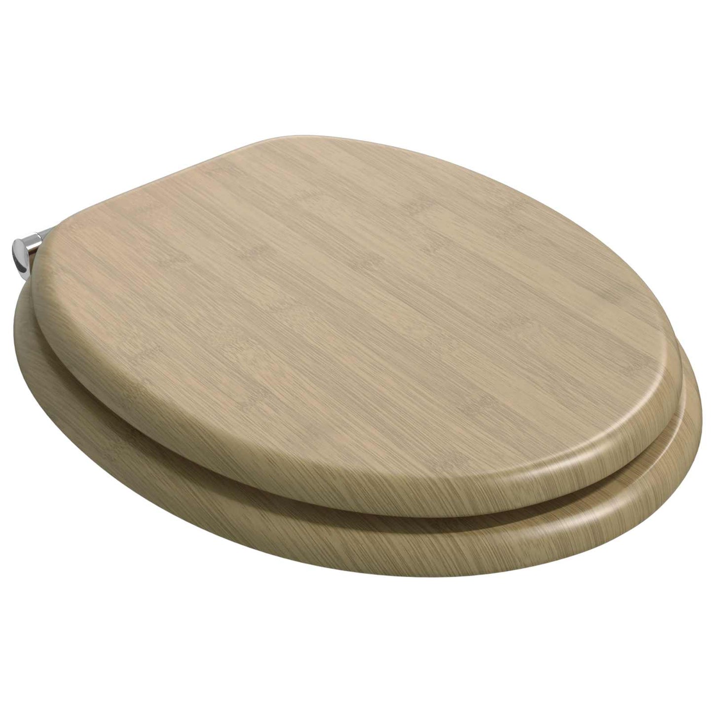 Soft-Close Toilet Seat Heller Bambusfarbton 44 x 38 cm