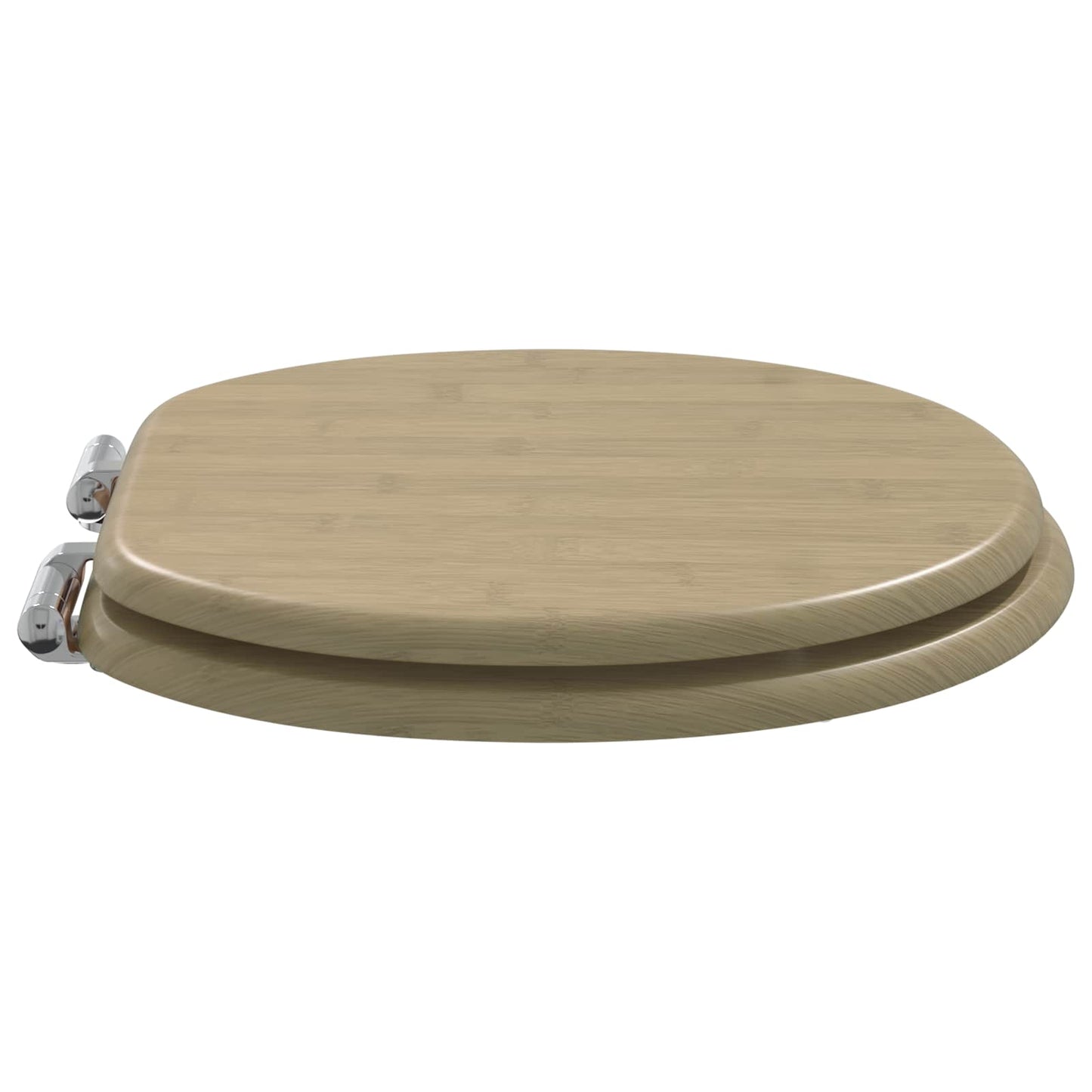 Soft-Close Toilet Seat Heller Bambusfarbton 44 x 38 cm