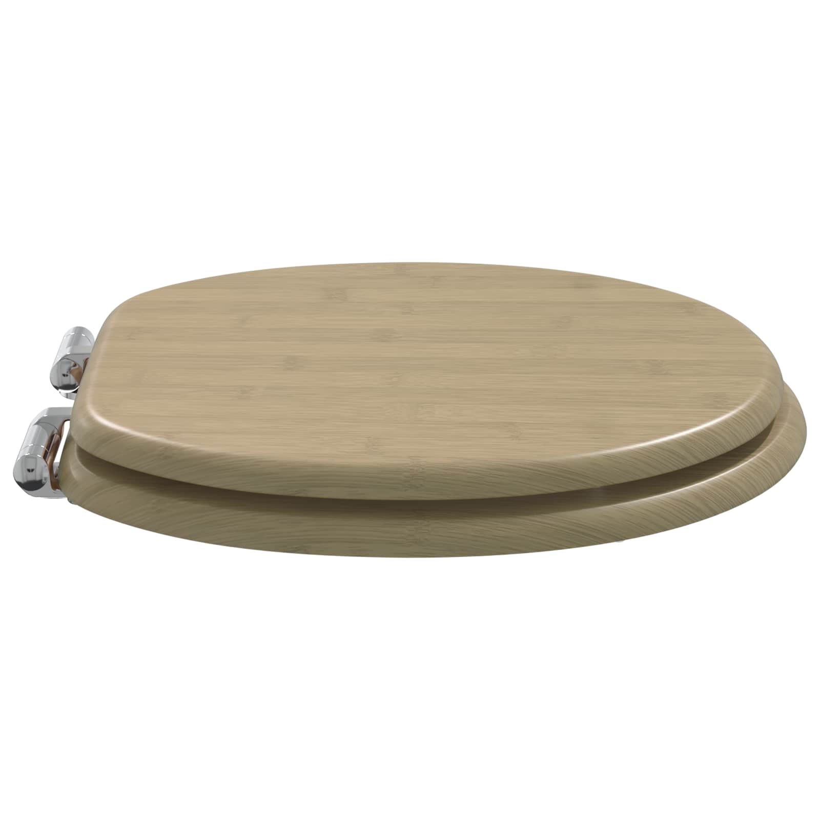 Soft-Close Toilet Seat Heller Bambusfarbton 44 x 38 cm