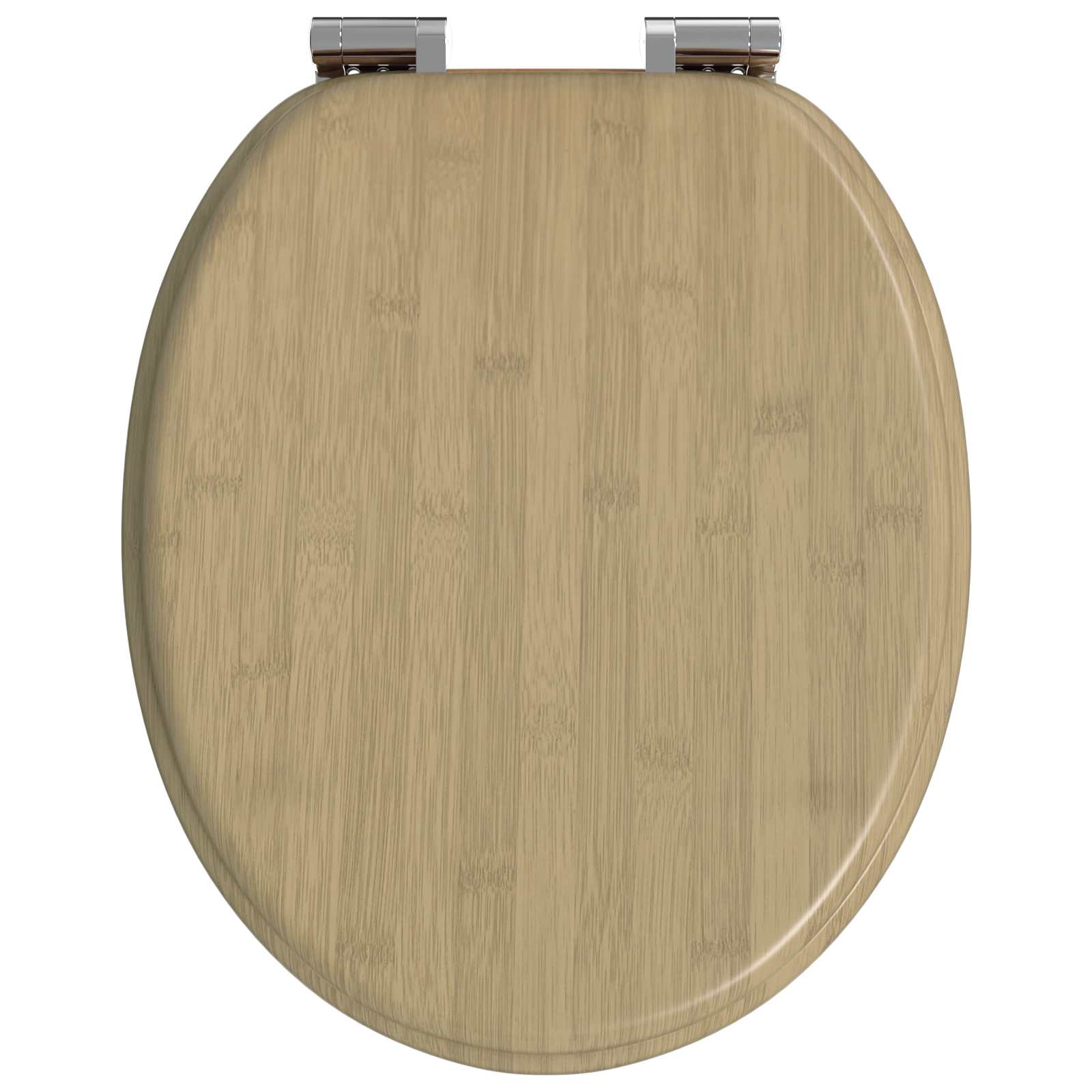 Soft-Close Toilet Seat Heller Bambusfarbton 44 x 38 cm