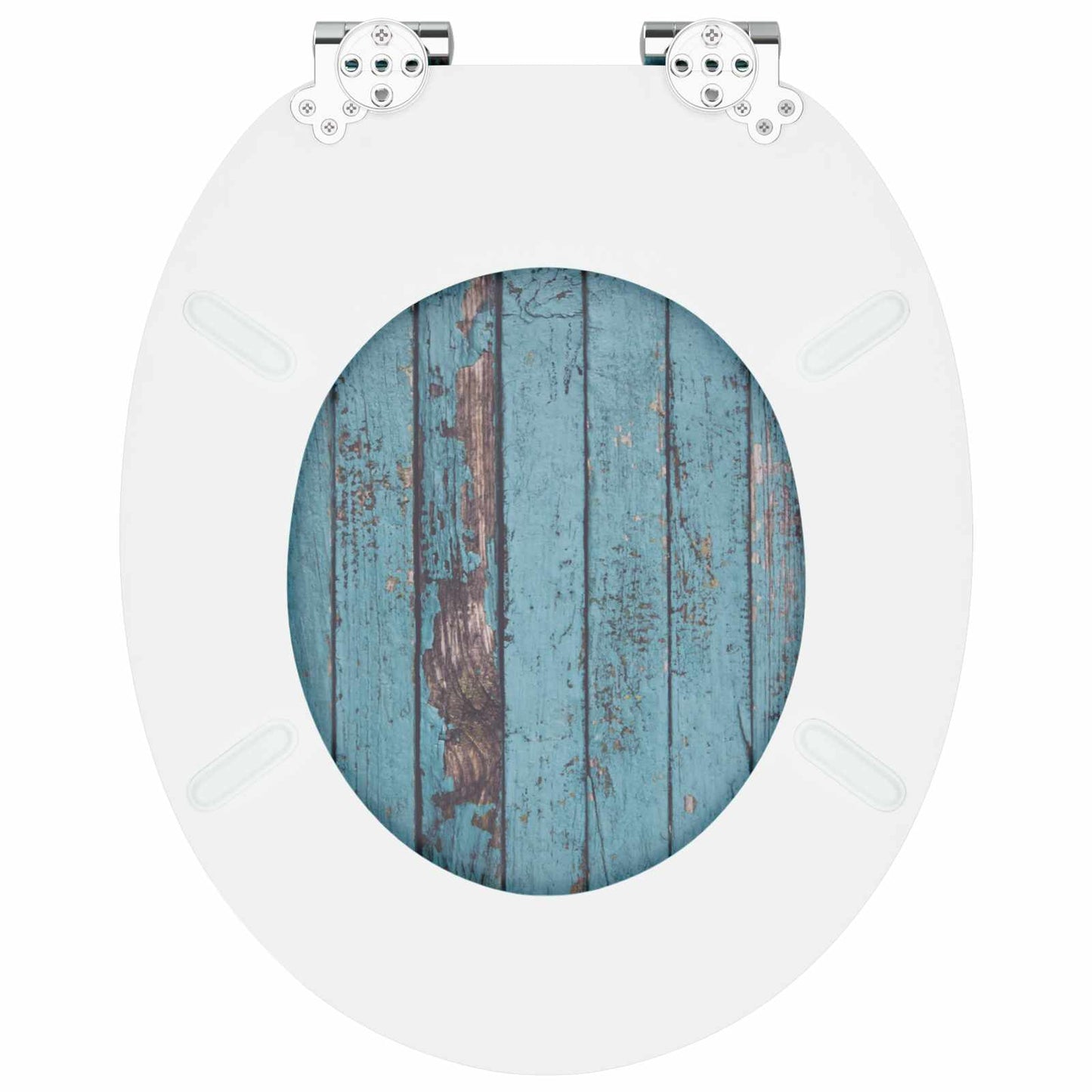 Soft-Close Toilet Seat Blau 44 x 38 cm MDF-Platte