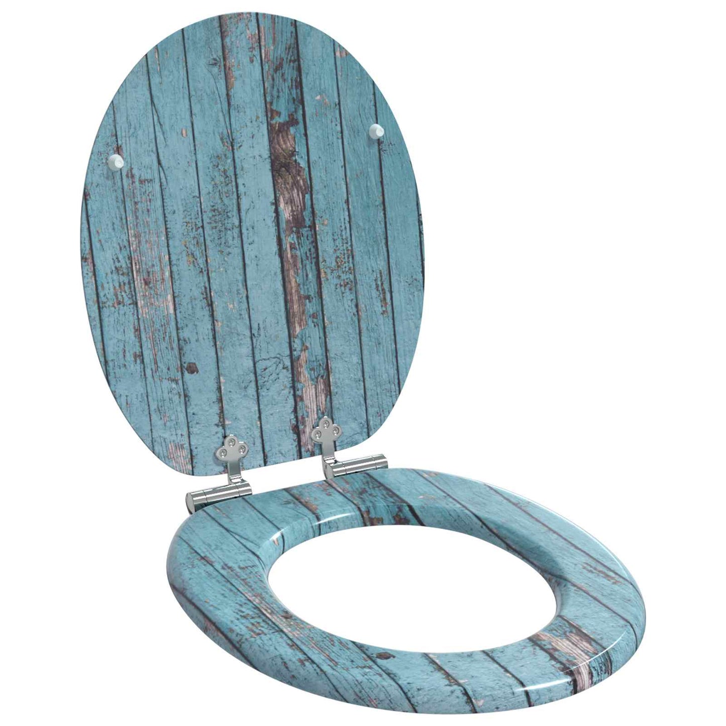 Soft-Close Toilet Seat Blau 44 x 38 cm MDF-Platte