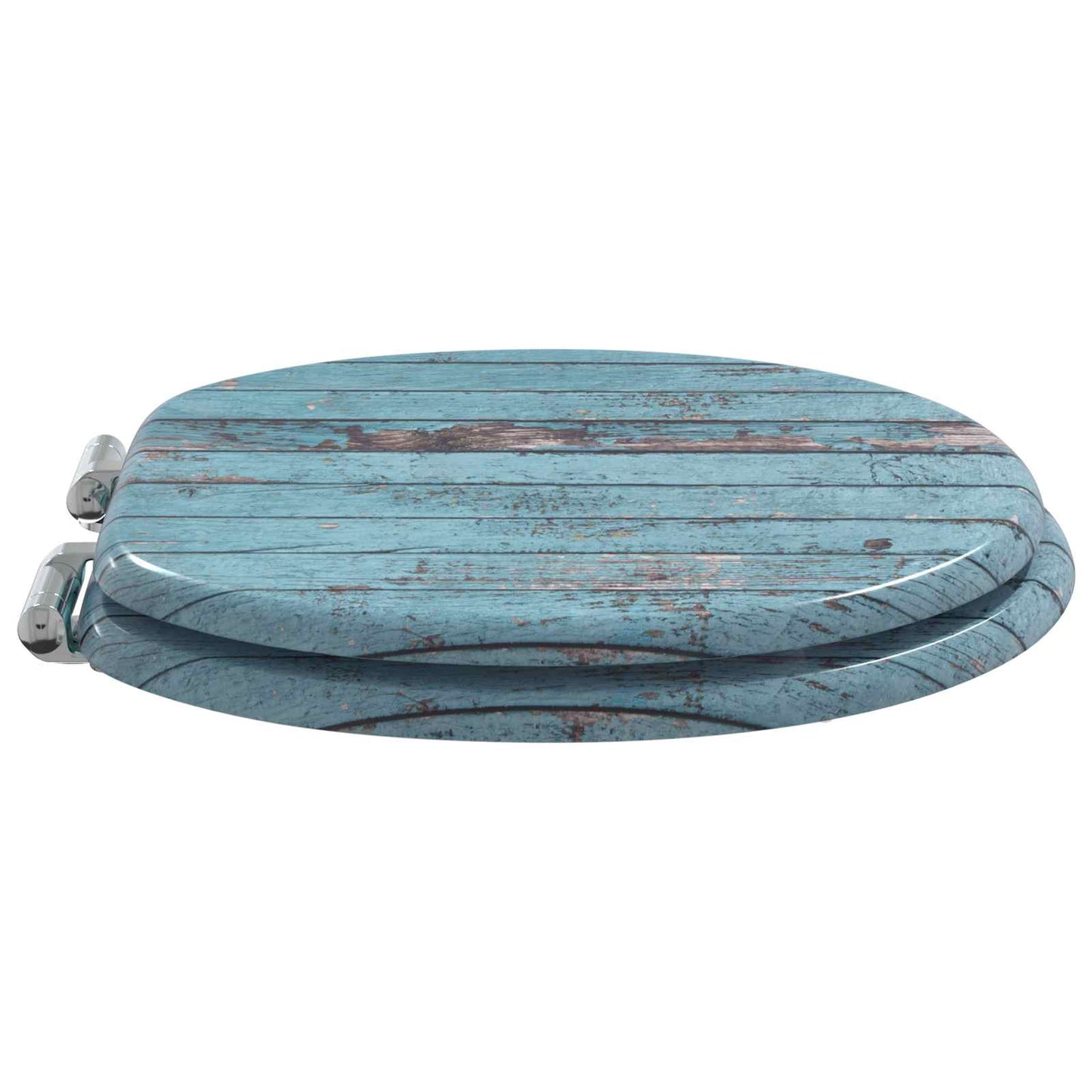 Soft-Close Toilet Seat Blau 44 x 38 cm MDF-Platte