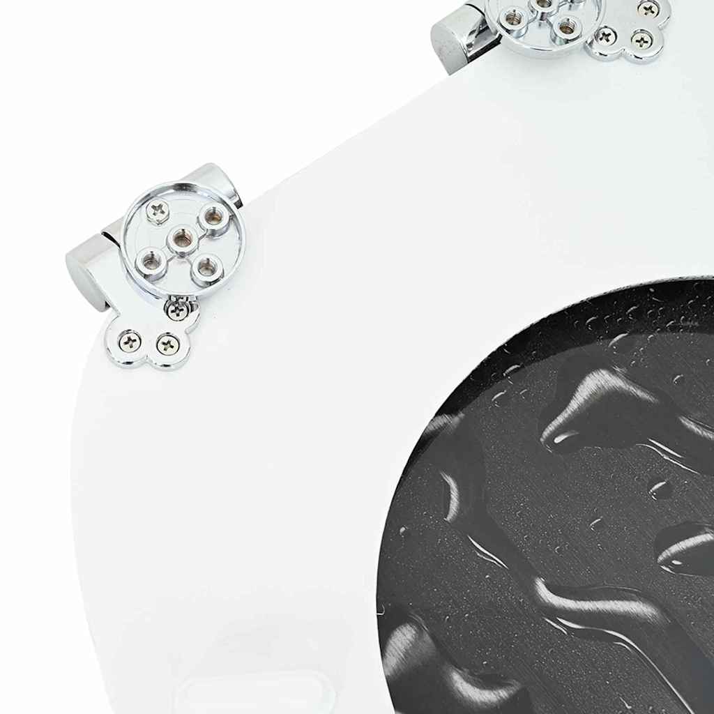 Soft-Close Toilet Seat Grau 44 x 38 cm MDF-Platte