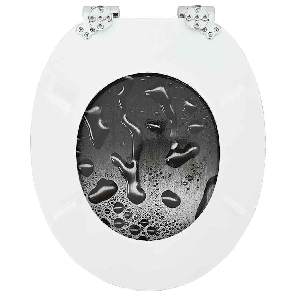 Soft-Close Toilet Seat Grau 44 x 38 cm MDF-Platte