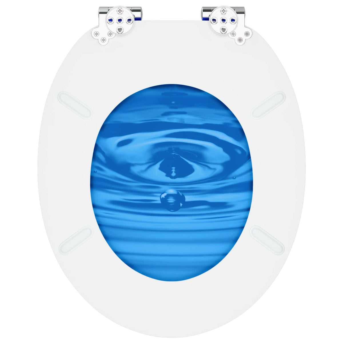 Toilettensitz Blauer Tropfen 44 x 38 cm Holzwerkstoff