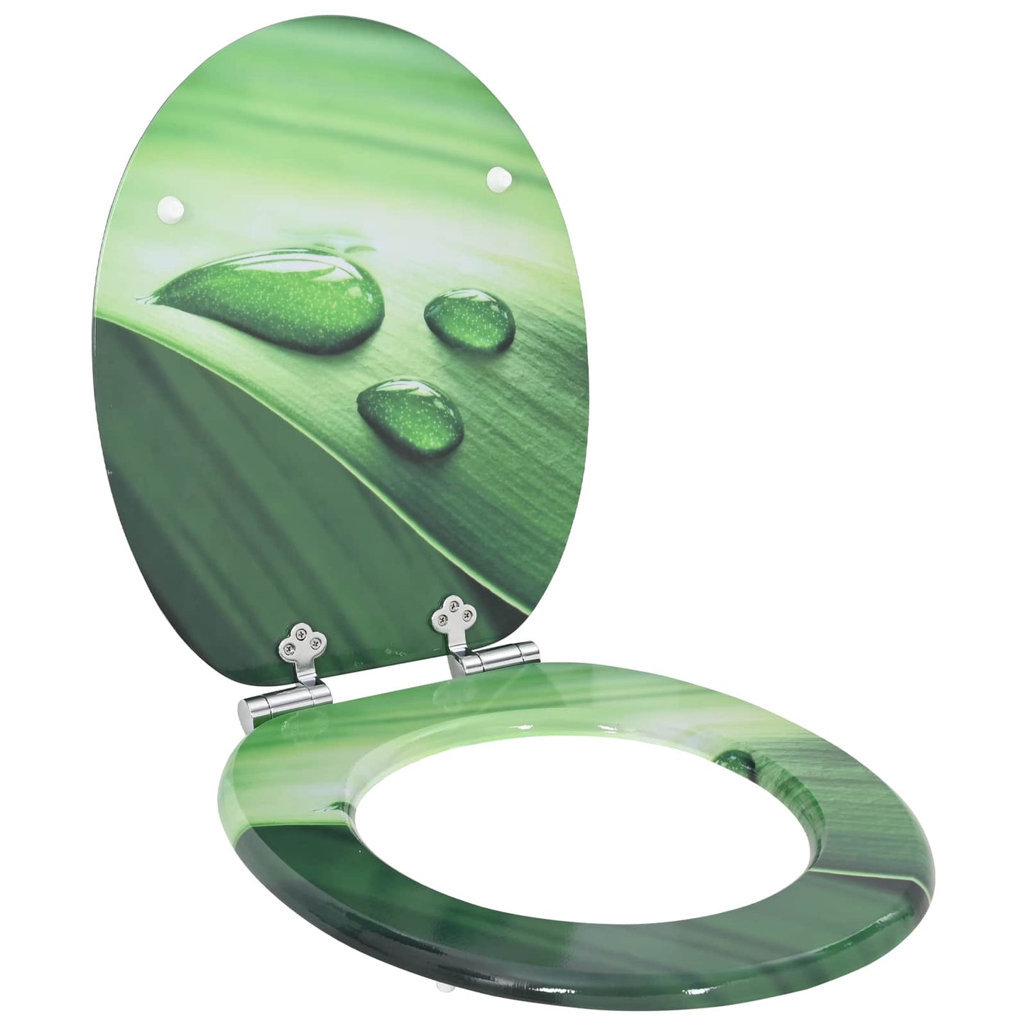 Soft-Close Toilet Seat Grüner Tropfen 44 x 38 cm MDF-Platte