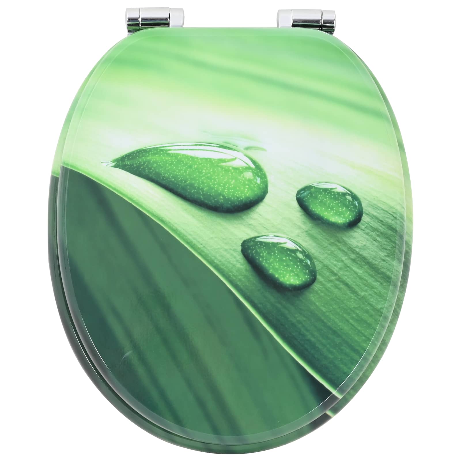 Soft-Close Toilet Seat Grüner Tropfen 44 x 38 cm MDF-Platte