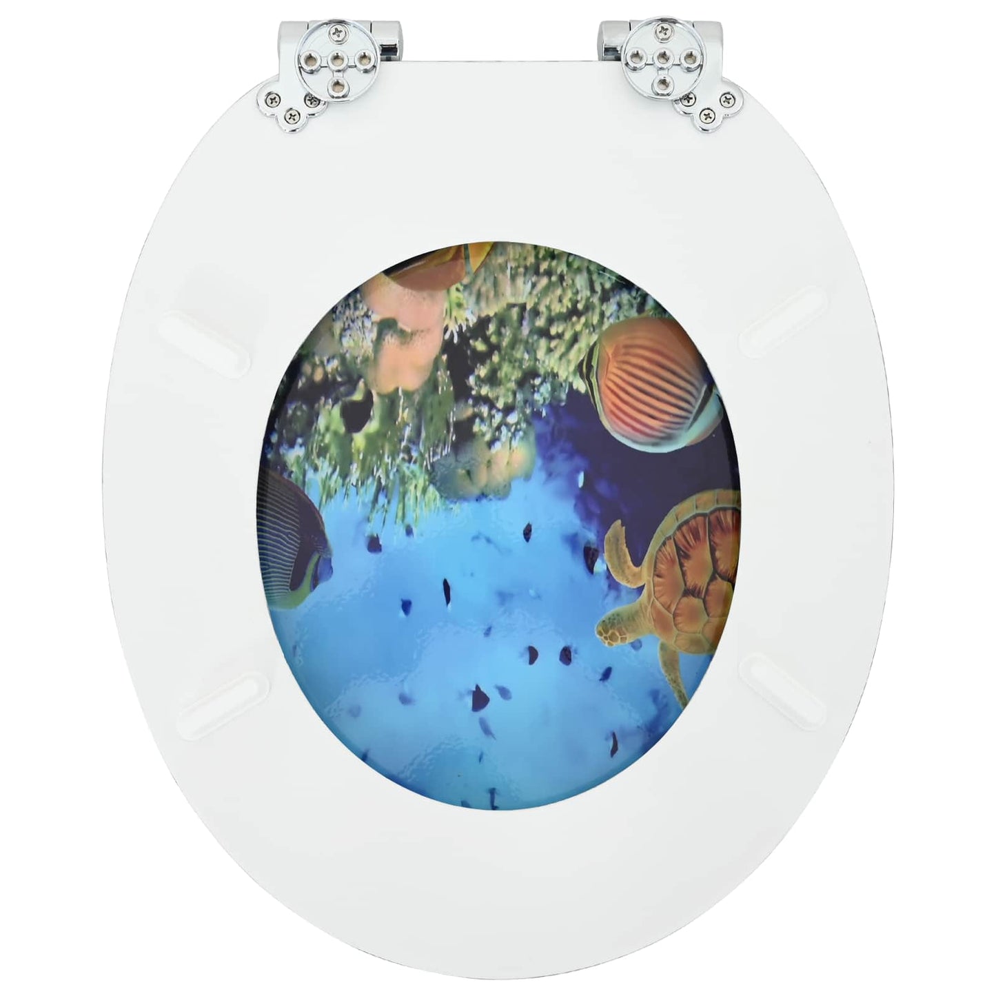 Soft-Close Toilet Seat Tiefes Meeresblau 44 x 38 cm MDF-Platte