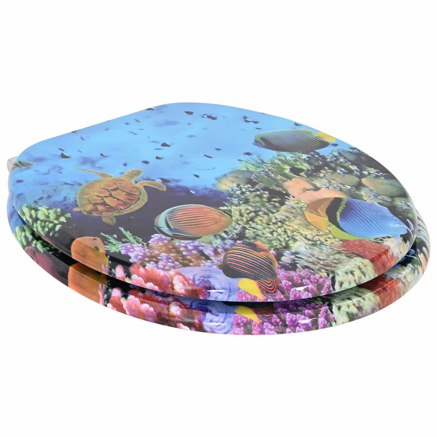 Soft-Close Toilet Seat Tiefes Meeresblau 44 x 38 cm MDF-Platte