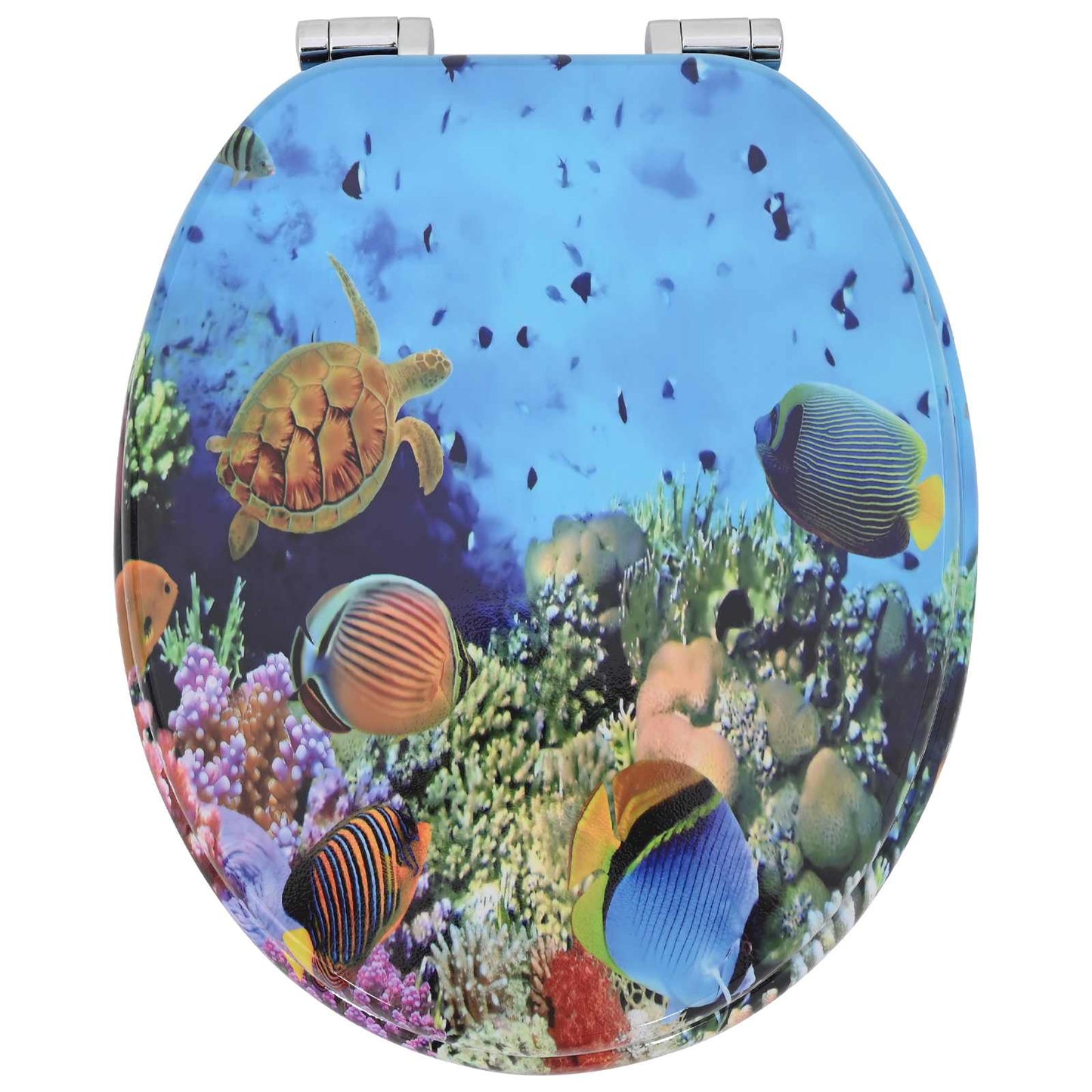 Soft-Close Toilet Seat Tiefes Meeresblau 44 x 38 cm MDF-Platte