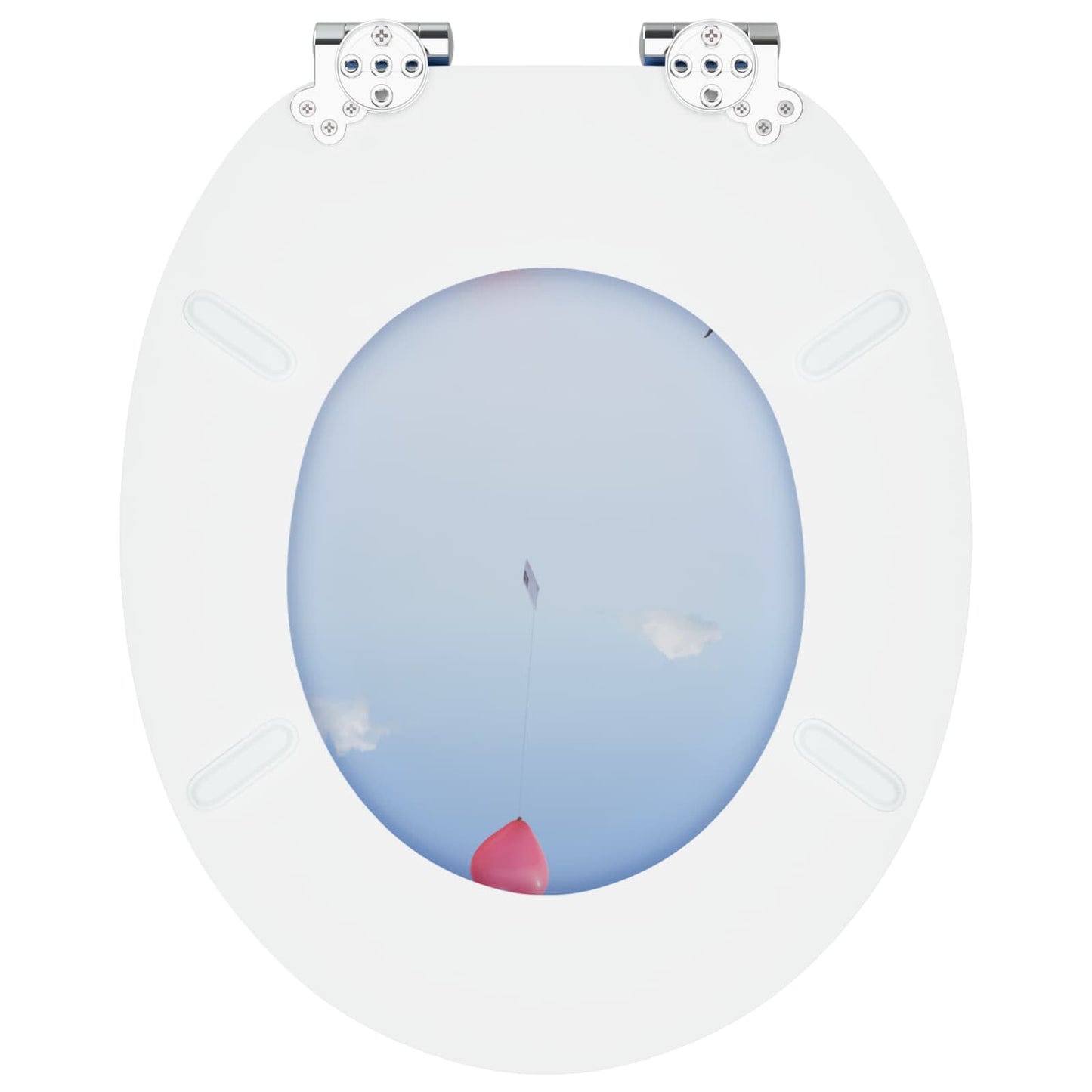 Soft-Close Toilet Seat Blau 44 x 38 cm MDF-Platte