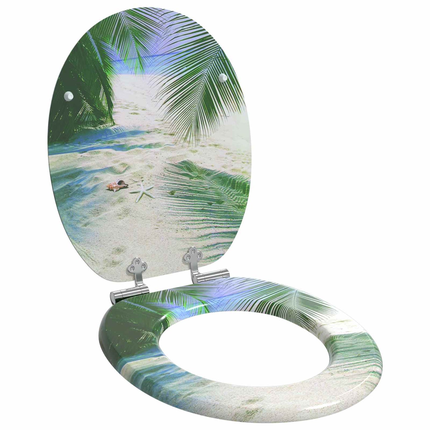 Soft-Close Toilet Seat Grün 44 x 38 cm MDF-Platte