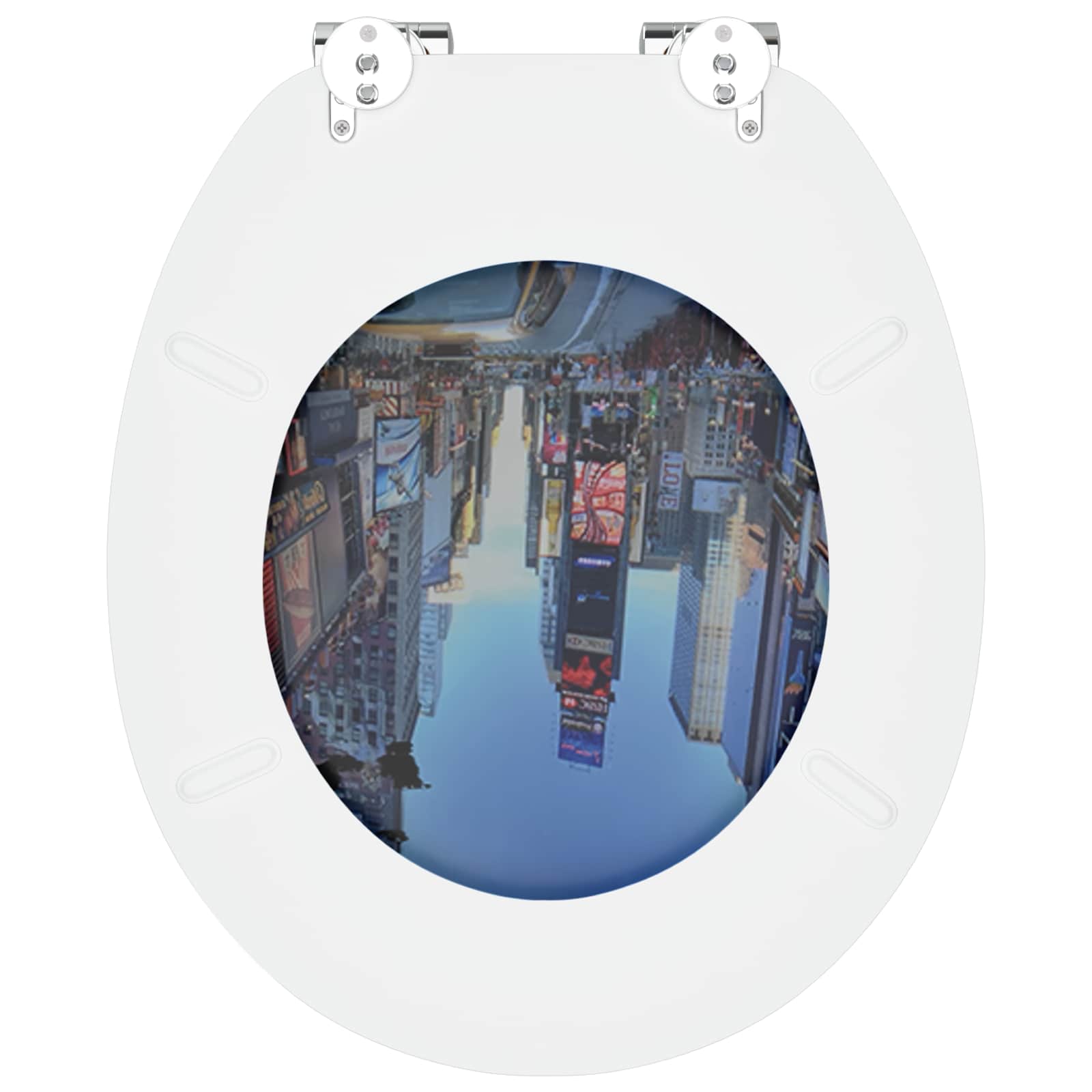 Soft-Close Toilet Seat Mehrfarbig 44 x 38 cm MDF-Platte