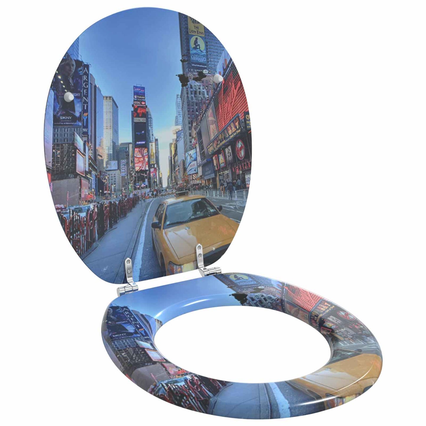 Soft-Close Toilet Seat Mehrfarbig 44 x 38 cm MDF-Platte