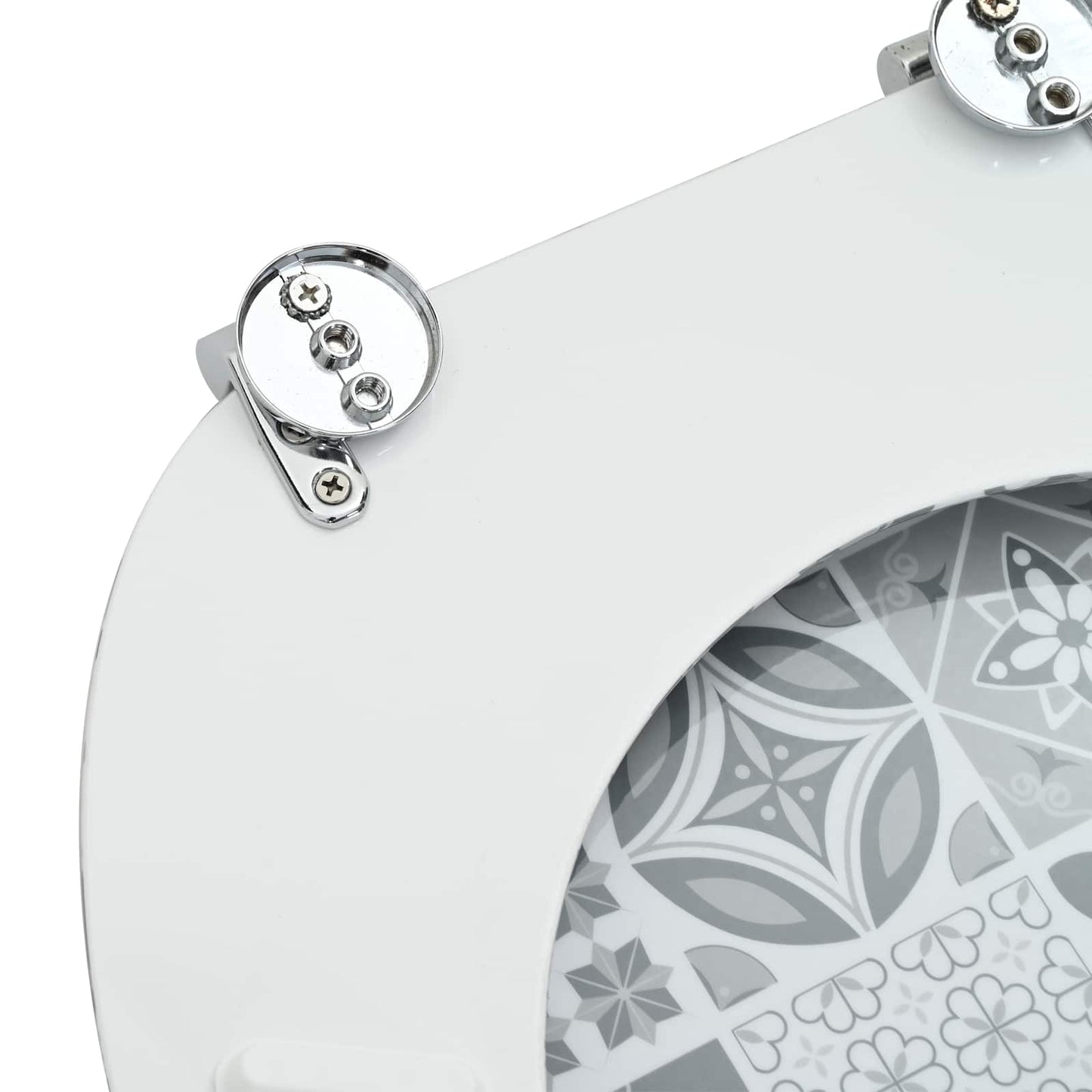 Soft-Close Toilet Seat Grau 44 x 38 cm MDF-Platte