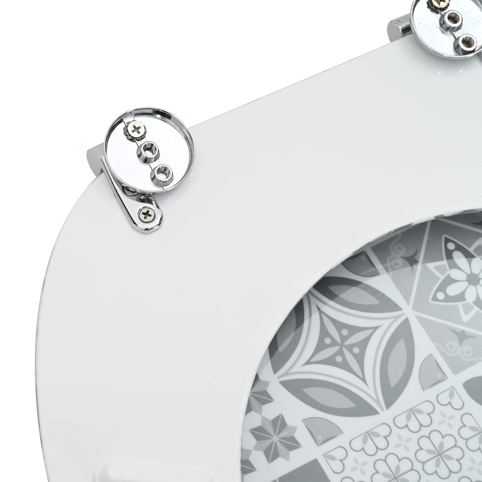 Soft-Close Toilet Seat Grau 44 x 38 cm MDF-Platte