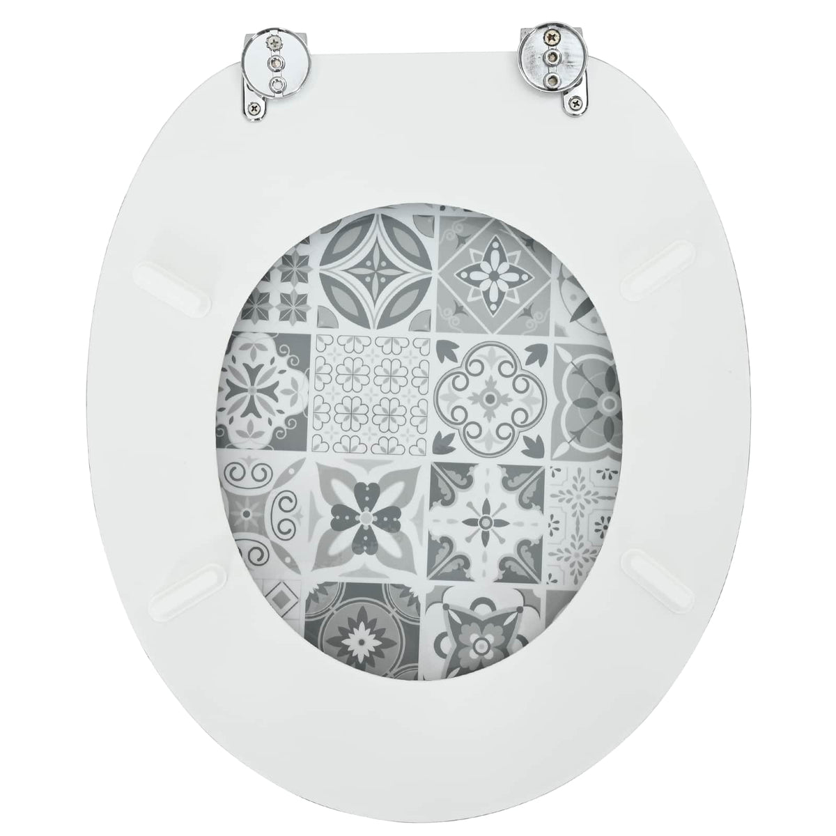 Toilettensitz Grau 44 x 38 cm Holzwerkstoff