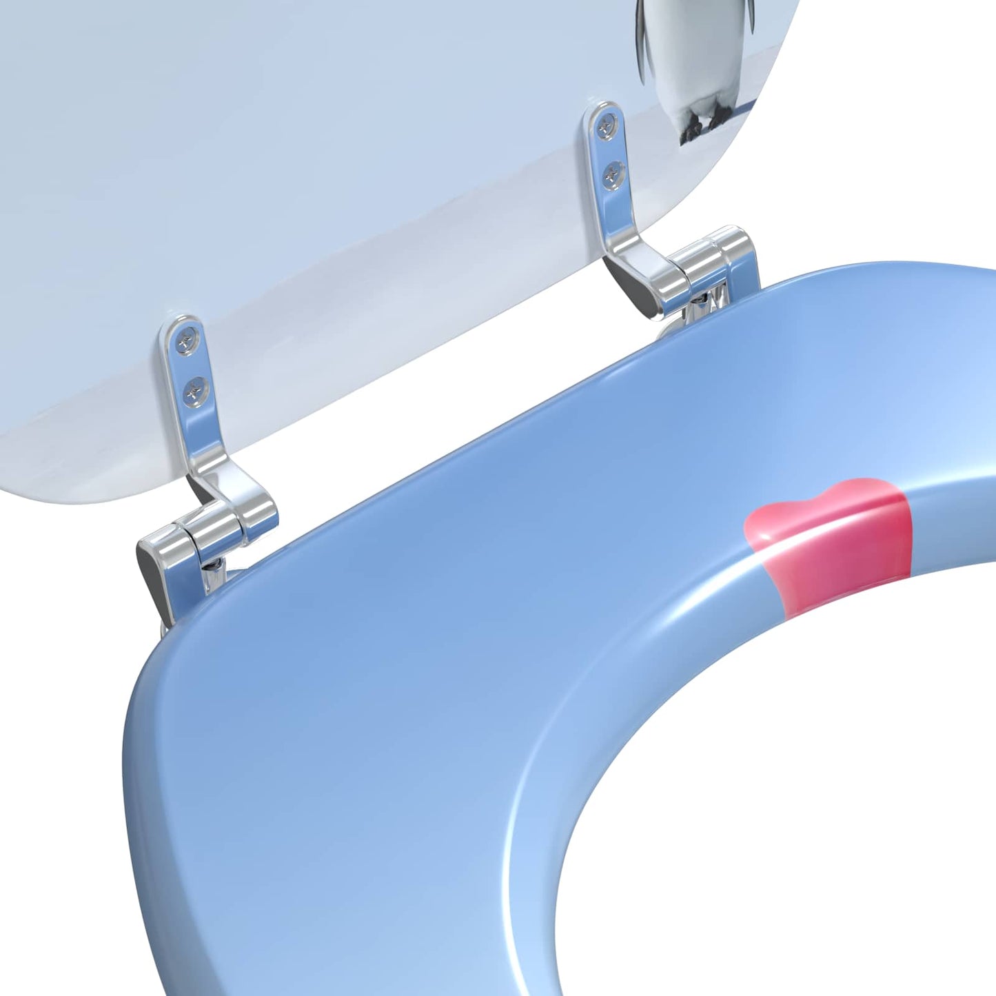 Soft-Close Toilet Seat Blau 44 x 38 cm MDF-Platte