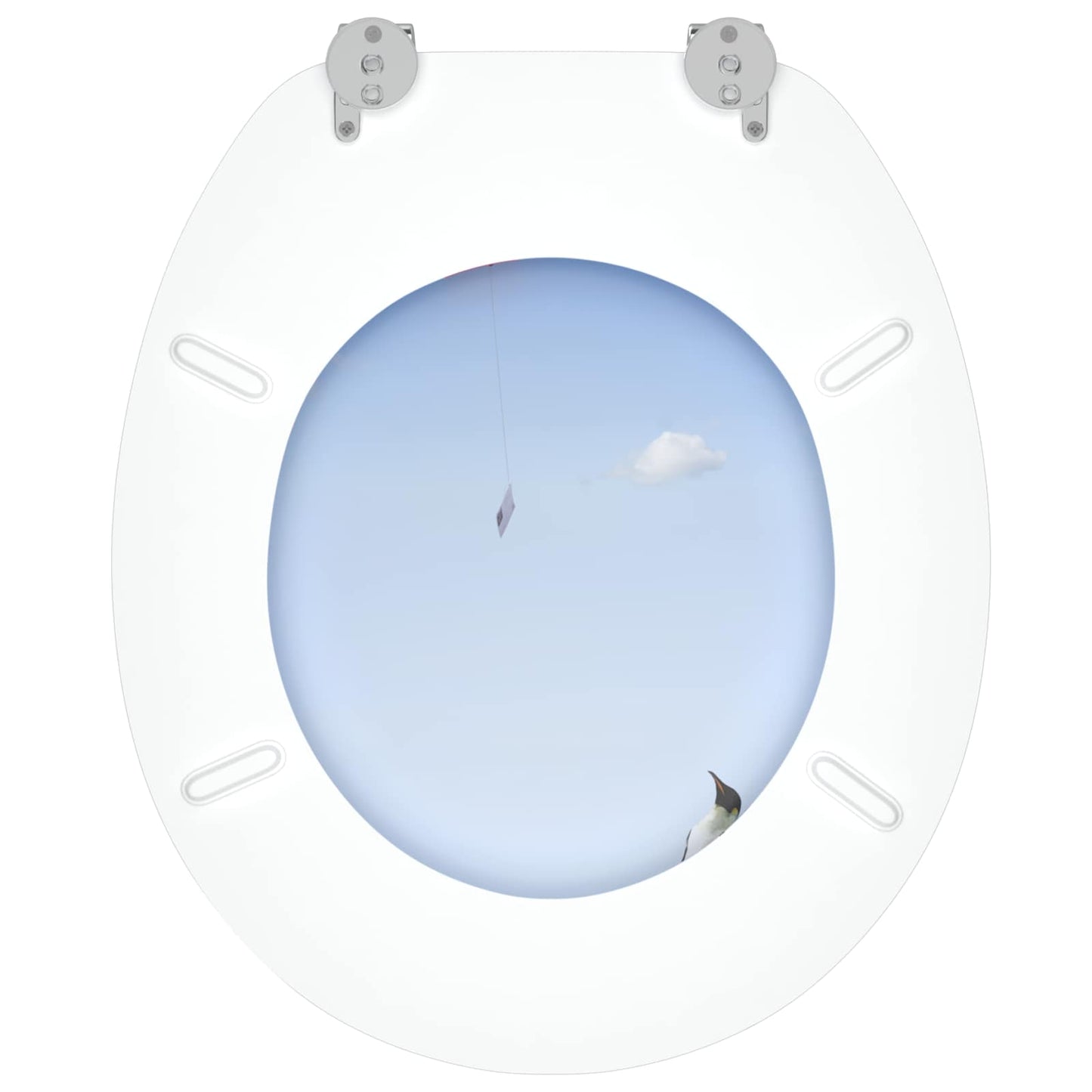 Soft-Close Toilet Seat Blau 44 x 38 cm MDF-Platte