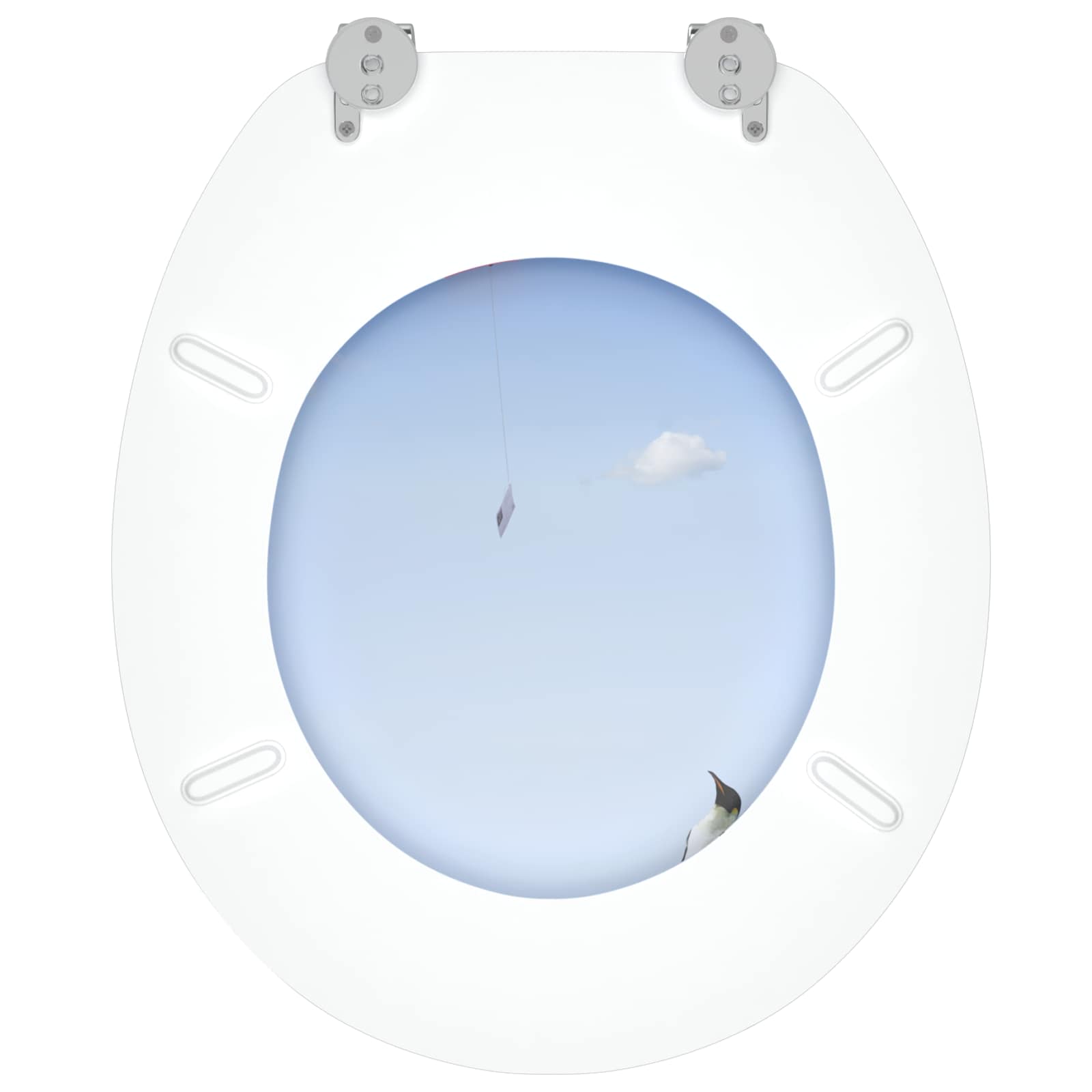 Soft-Close Toilet Seat Blau 44 x 38 cm MDF-Platte