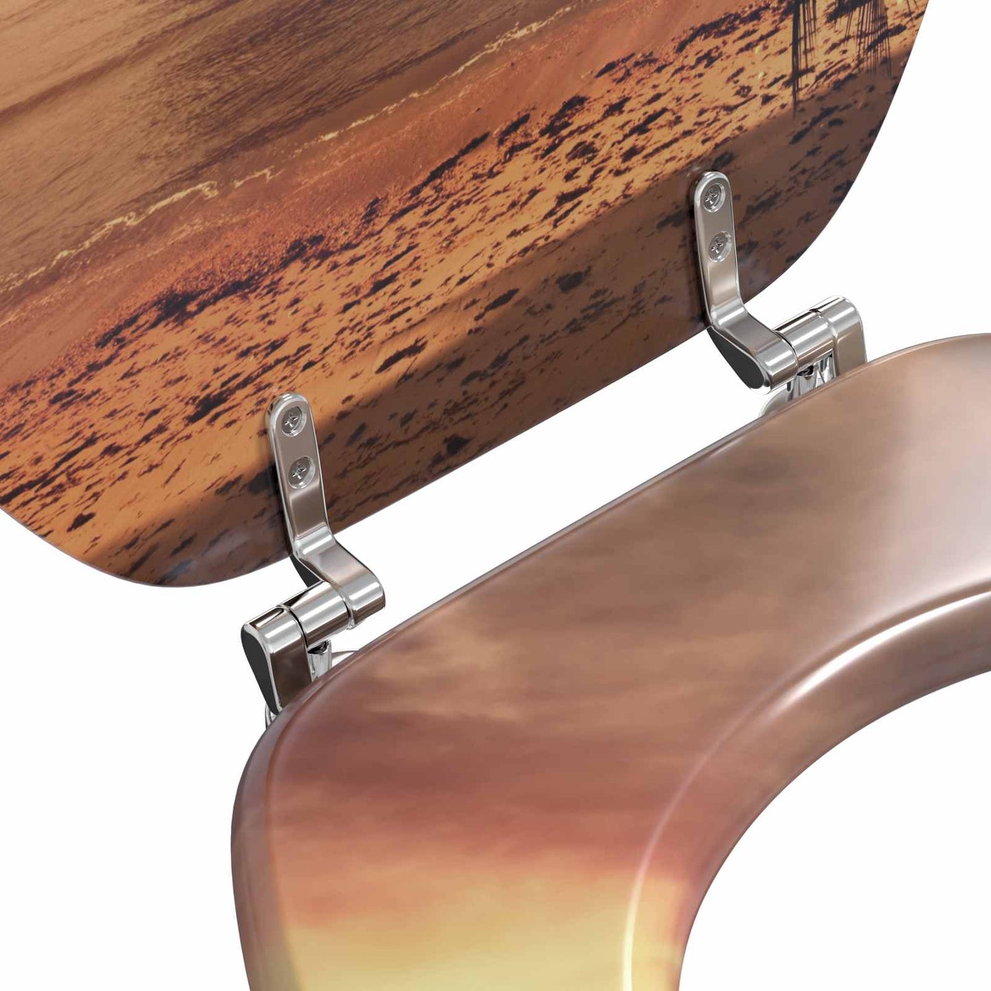 Soft-Close Toilet Seat Orange 44 x 38 cm MDF-Platte