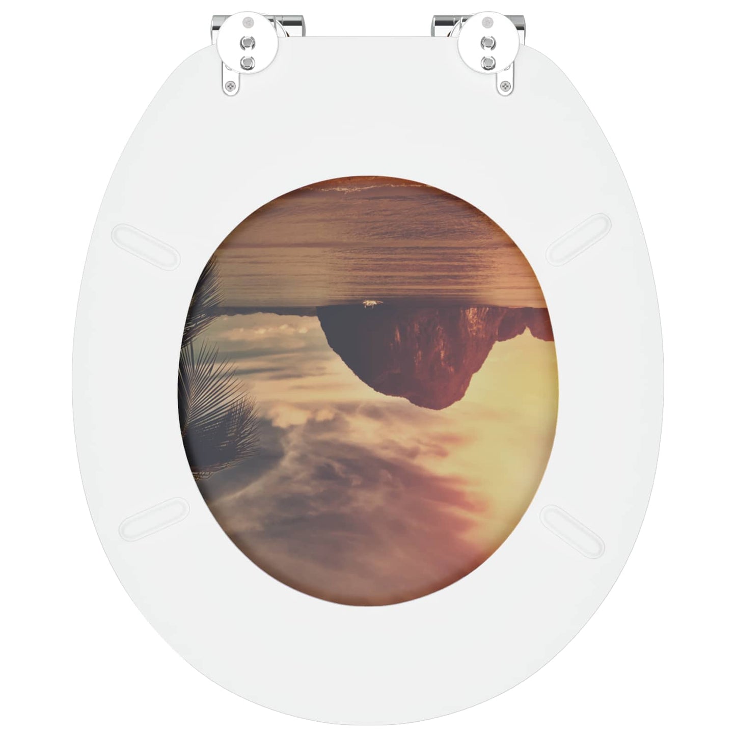 Soft-Close Toilet Seat Orange 44 x 38 cm MDF-Platte