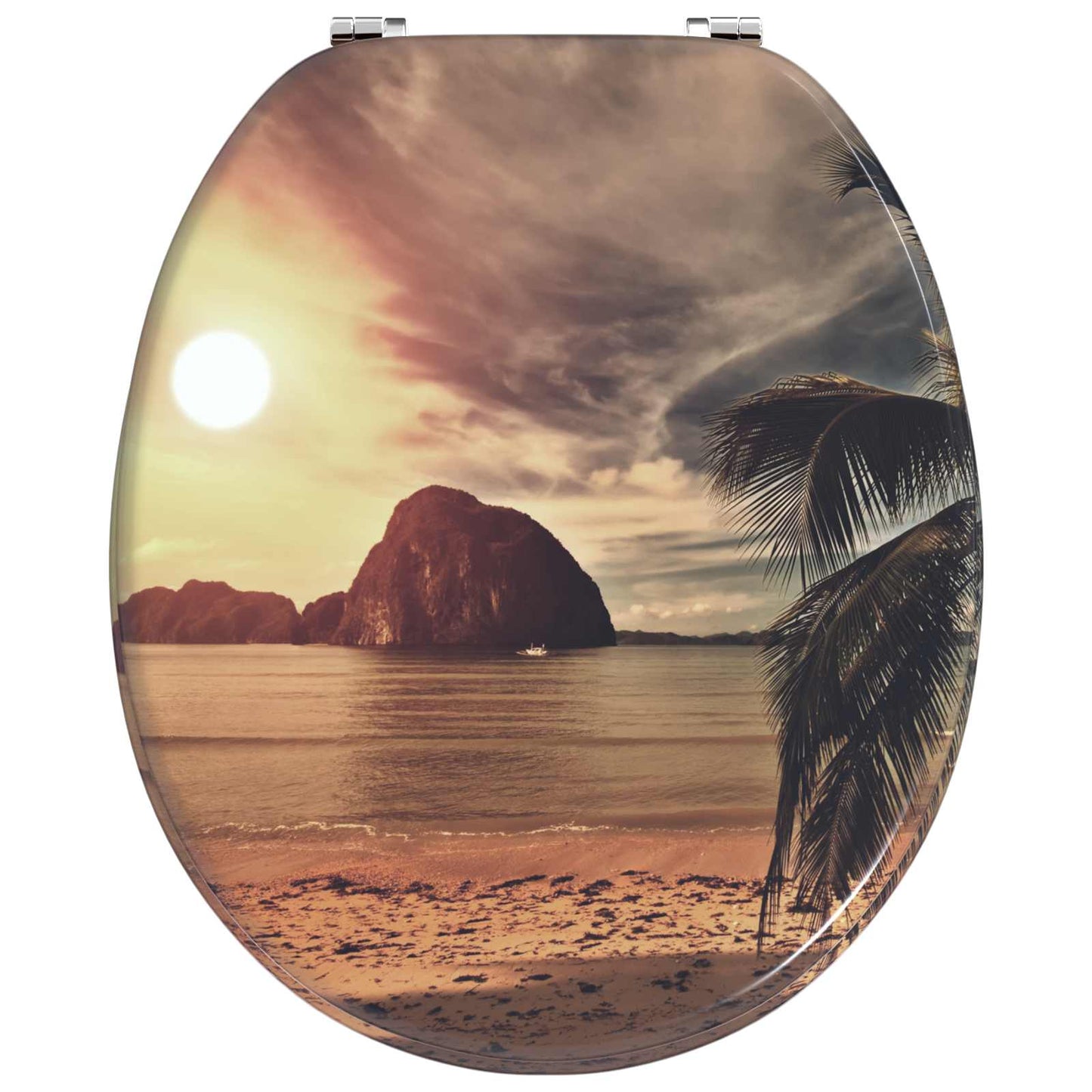 Soft-Close Toilet Seat Orange 44 x 38 cm MDF-Platte