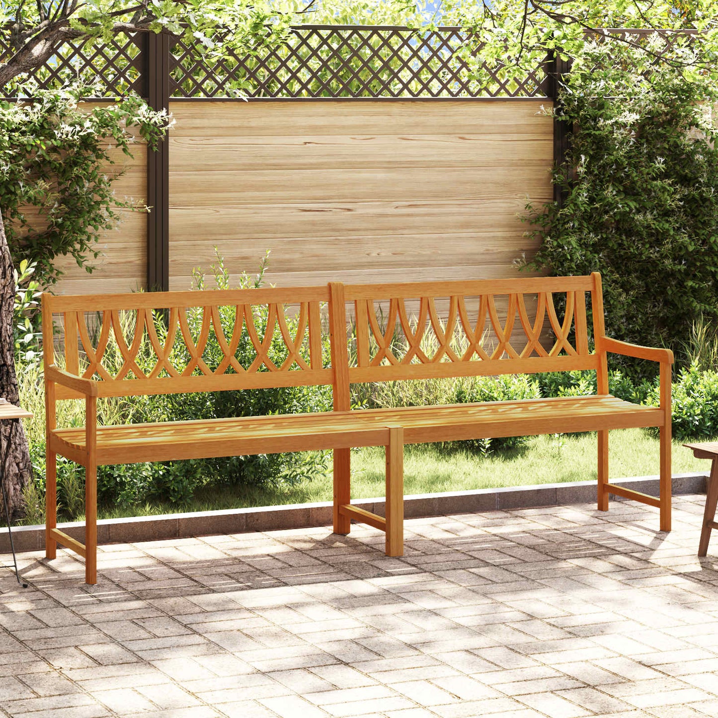 Bank Outdoor Natur 220 x 55,5 x 90 cm Massivholz Akazie