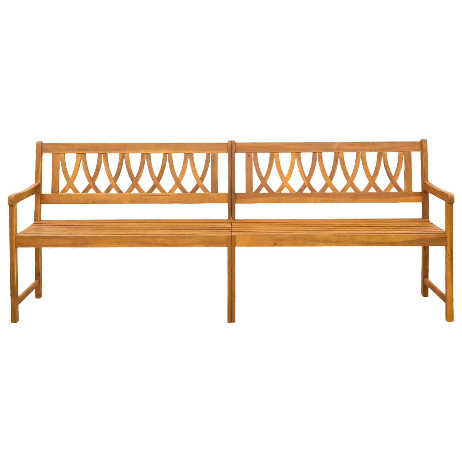 Bank Outdoor Natur 220 x 55,5 x 90 cm Massivholz Akazie