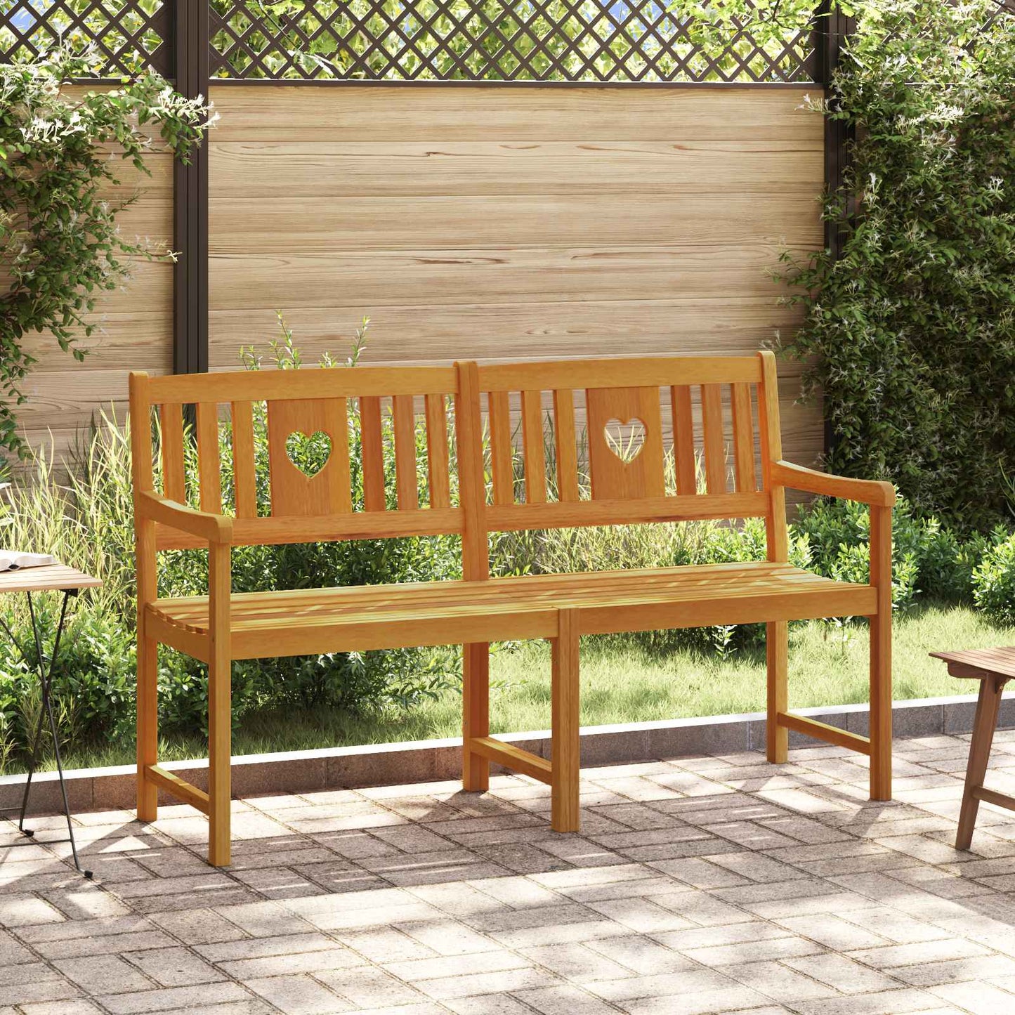 Bank Outdoor Natur 150 x 55,5 x 90 cm Massivholz Akazie