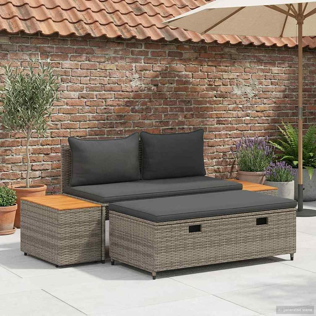 Outdoor-Sofagarnitur 4 -Seater 4 Stk. 55 x 30 x 39 cm