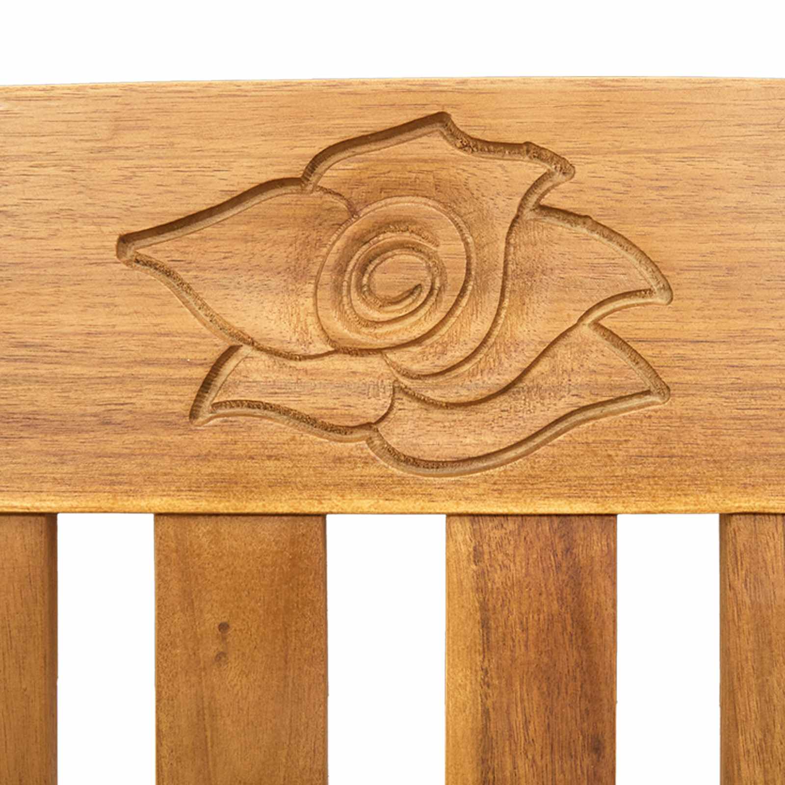 Rosenbank Cremeweiß 114 x 46 x 82,5 cm Massivholz Akazie