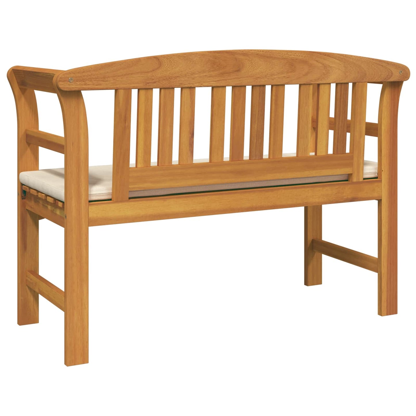 Rosenbank Cremeweiß 114 x 46 x 82,5 cm Massivholz Akazie