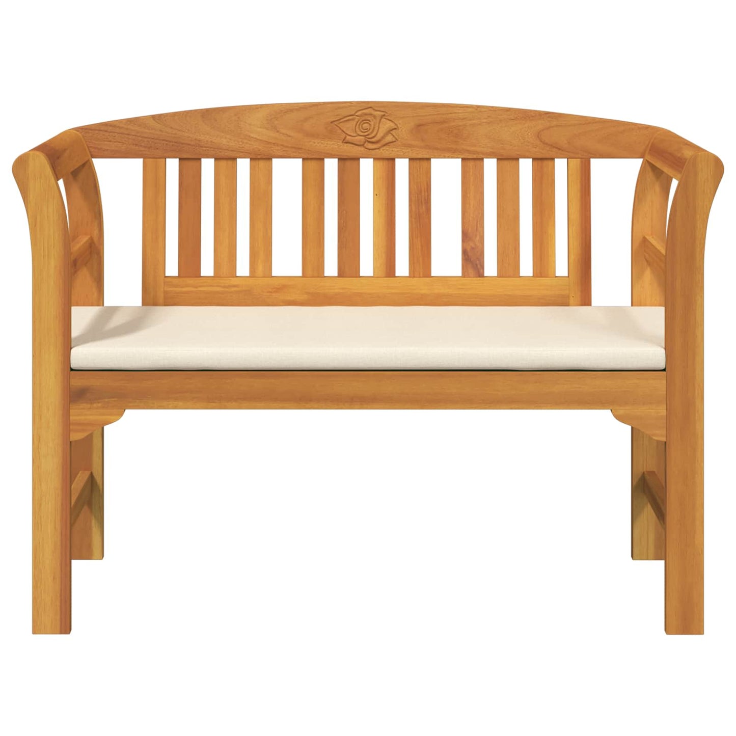 Rosenbank Cremeweiß 114 x 46 x 82,5 cm Massivholz Akazie