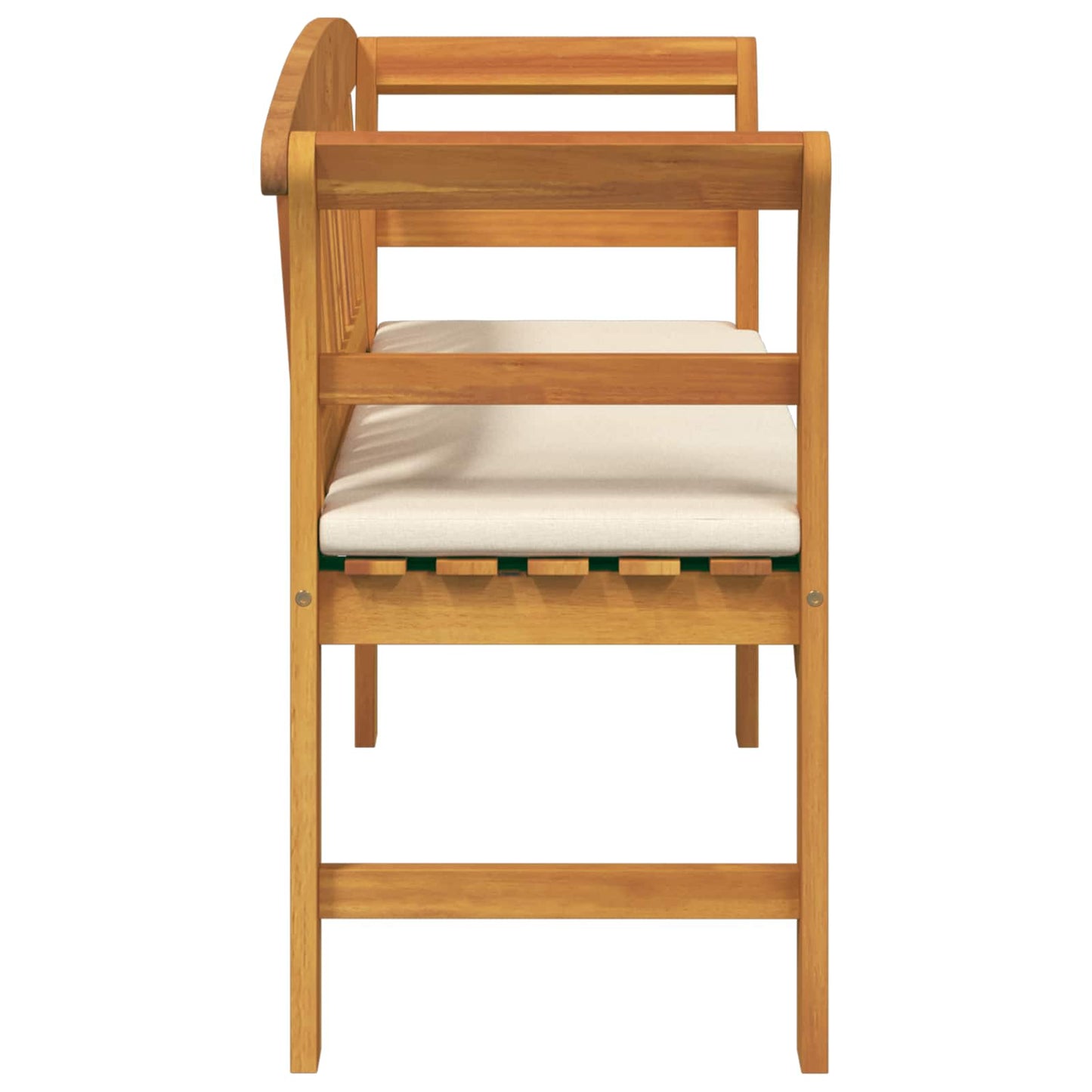 Rosenbank Cremeweiß 114 x 46 x 82,5 cm Massivholz Akazie