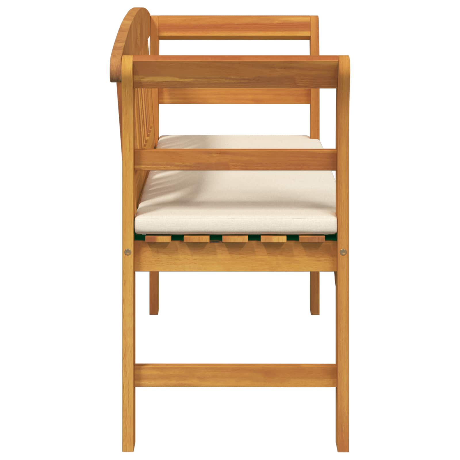 Rosenbank Cremeweiß 114 x 46 x 82,5 cm Massivholz Akazie