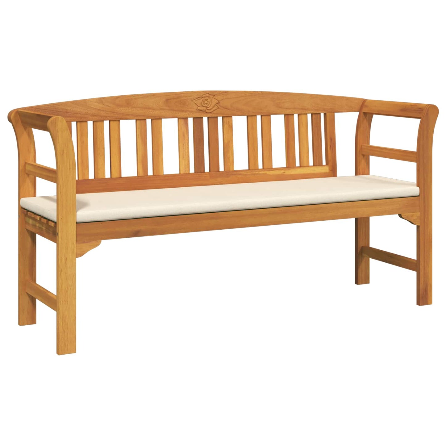 Rosenbank Natur 157 x 46 x 82,5 cm Massivholz Akazie