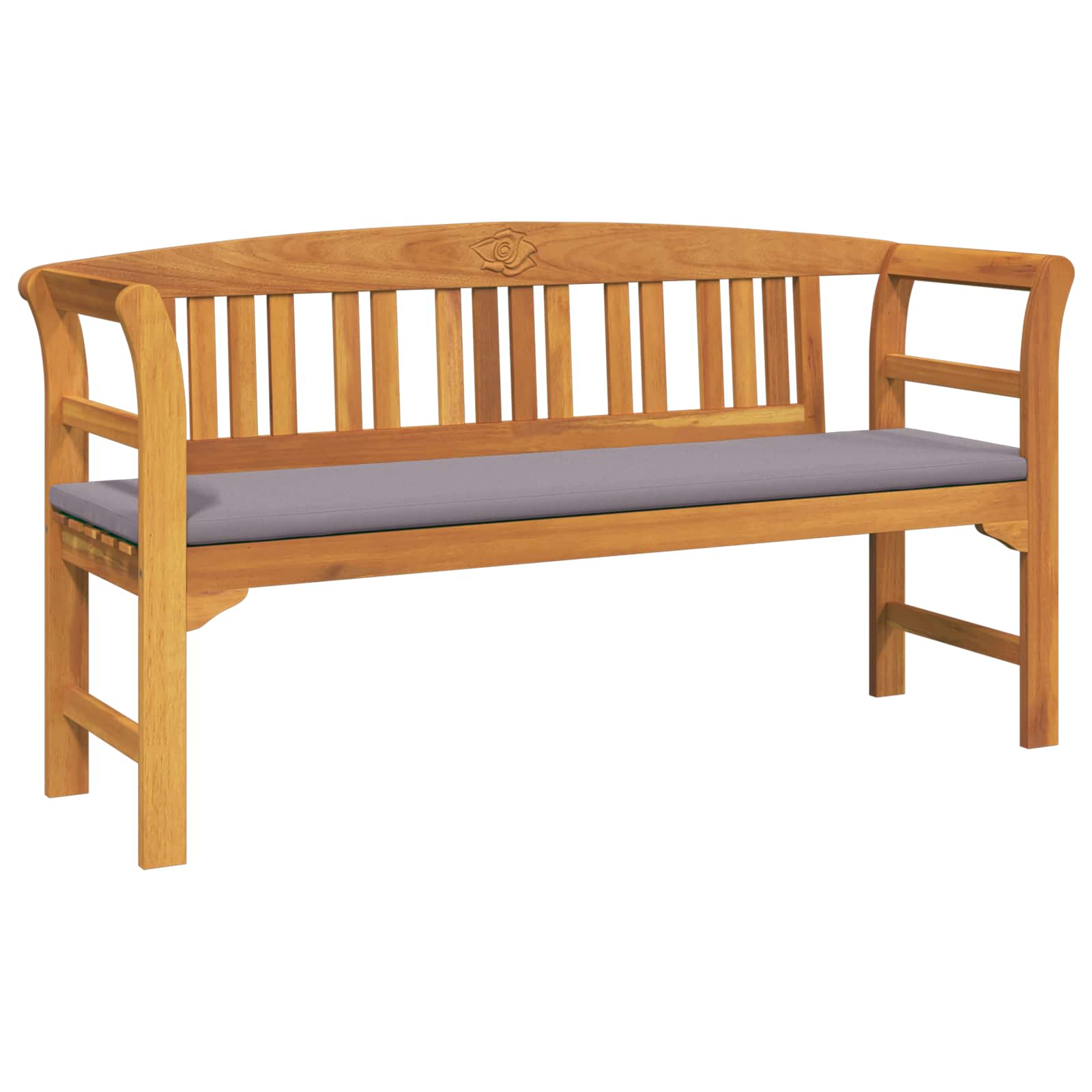 Rosenbank Natur 157 x 46 x 82,5 cm Massivholz Akazie