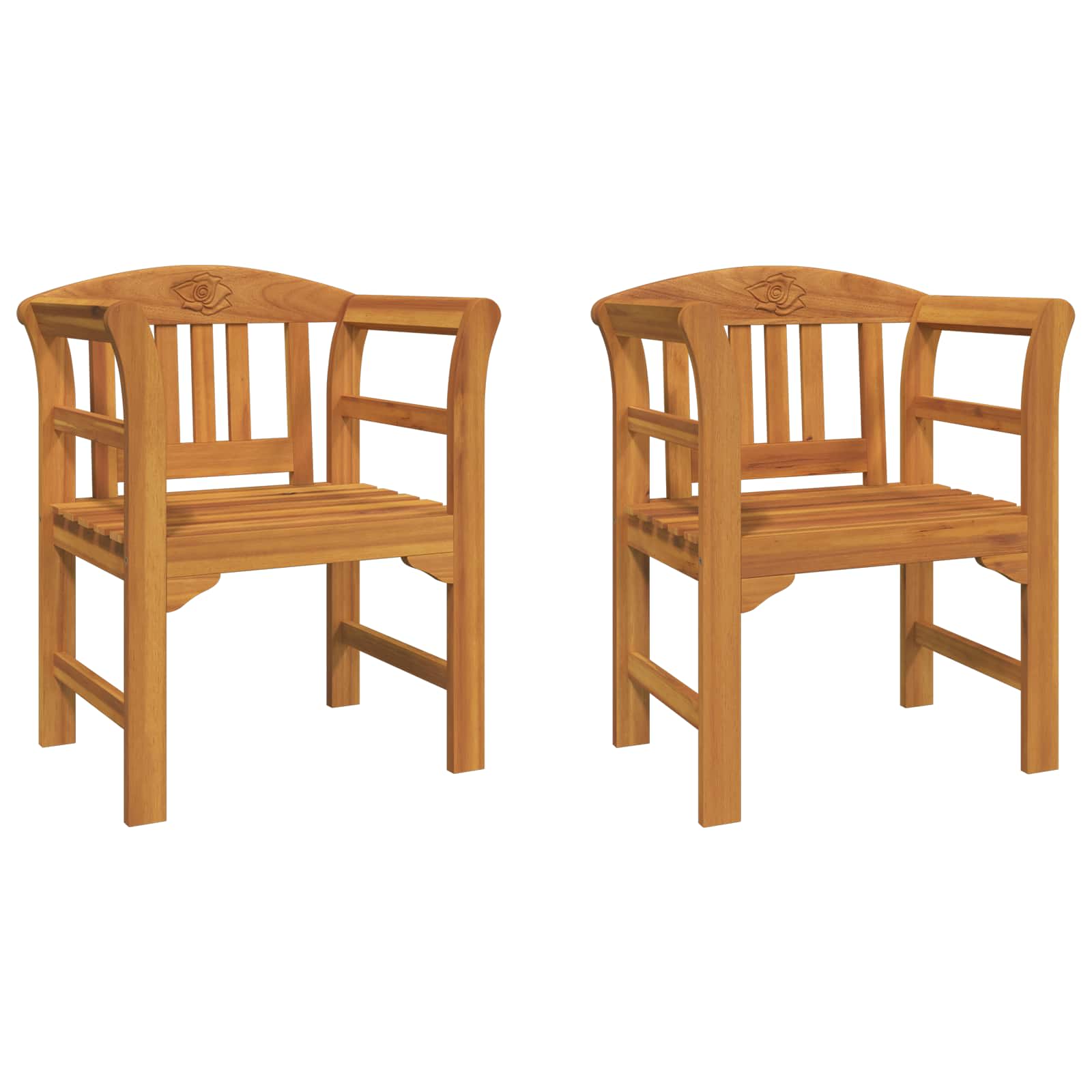 Rosenbank Natur 68,5 x 46 x 82,5 cm Massivholz Akazie