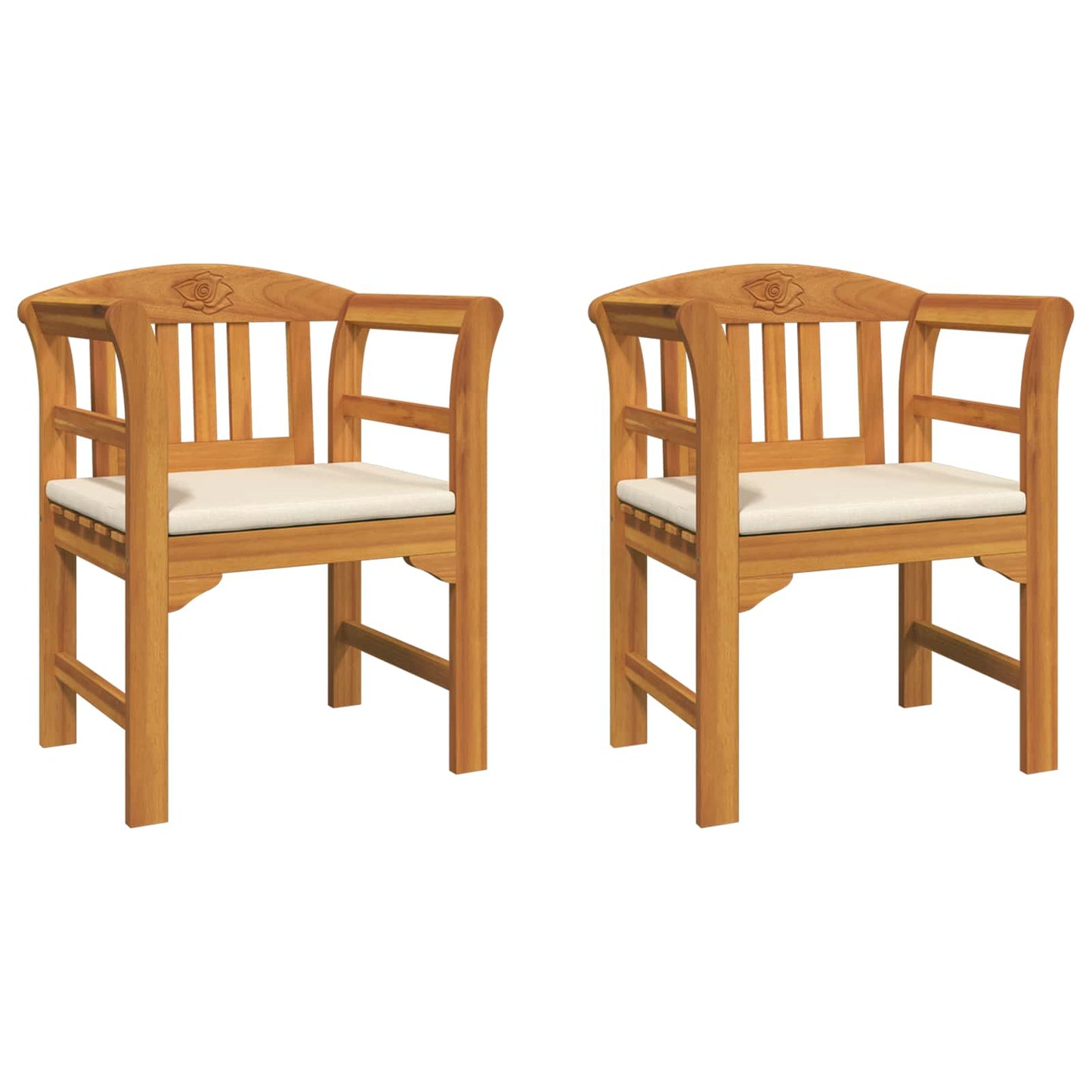 Rosenbank Natur 68,5 x 46 x 82,5 cm Massivholz Akazie