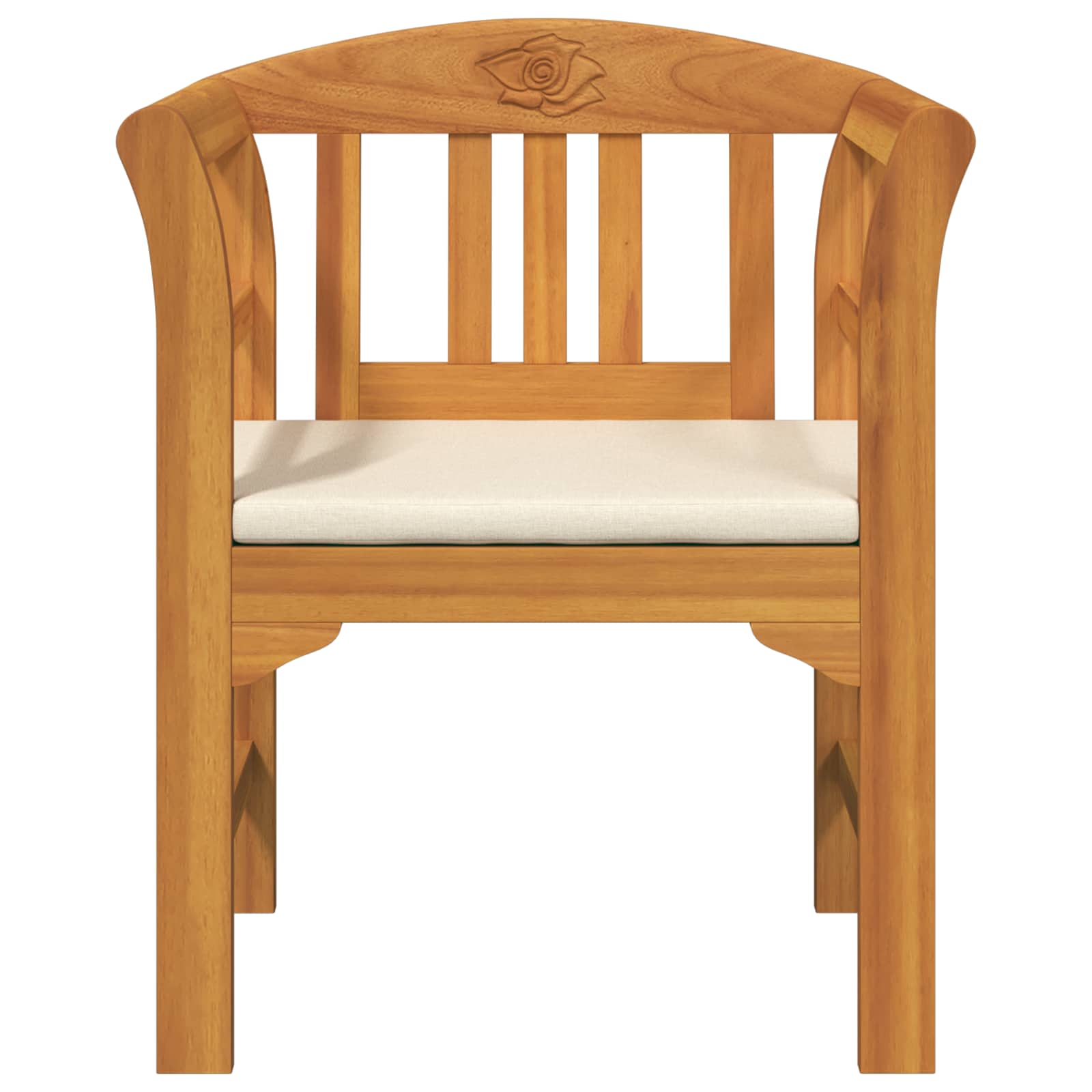 Rosenbank Natur 68,5 x 46 x 82,5 cm Massivholz Akazie